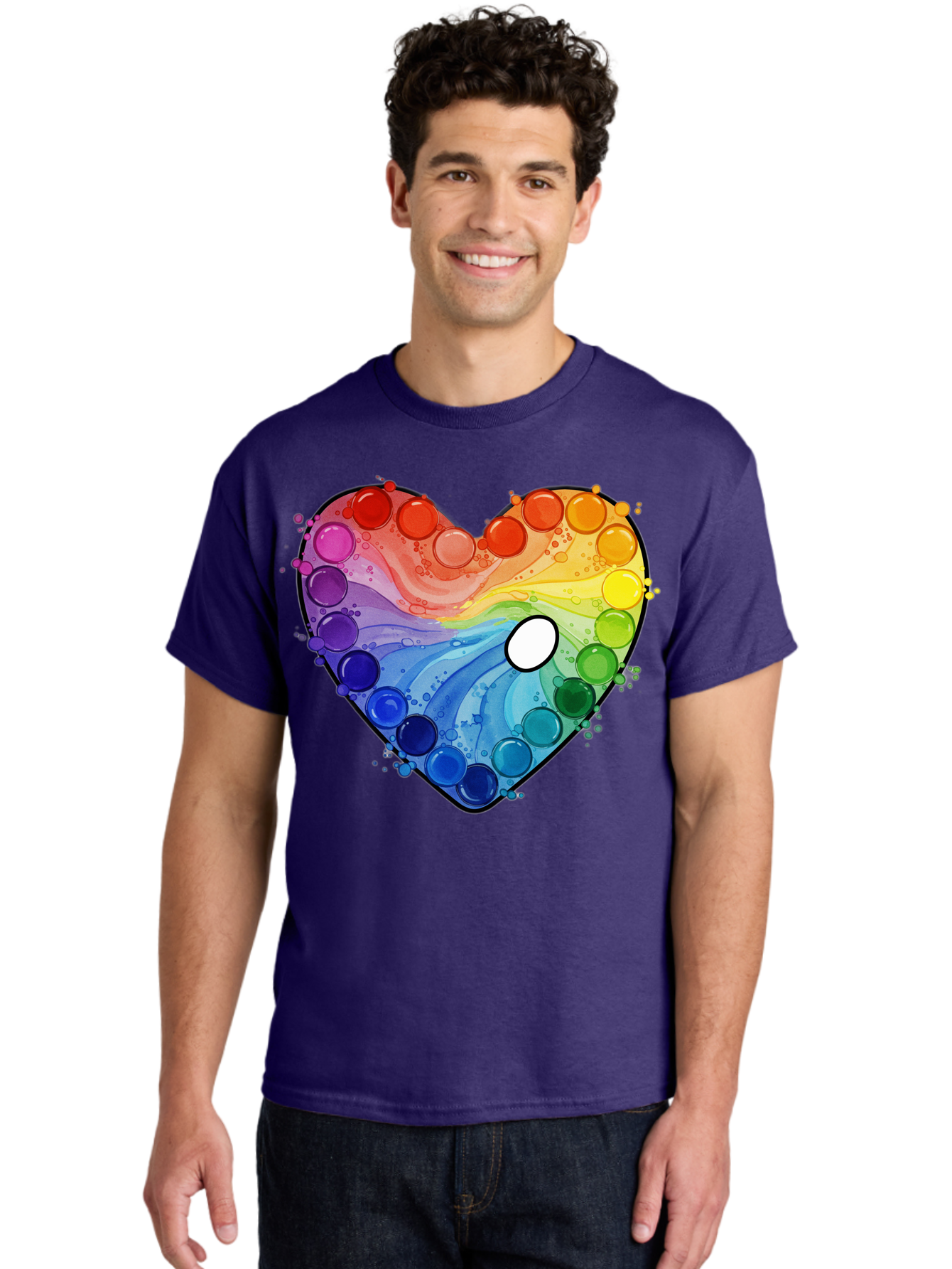Pop-It-Heart-1 Men'S Graphic Tee, 100% Cotton, Comfortable Casual Summer Wear, Machine Washable, Vintage Camera, Old Camera, Antique Camera, Black Camera, Classic Photography, Photography Equipment, Nostalgic Device, Film Camera, Camera Art Baj698 19