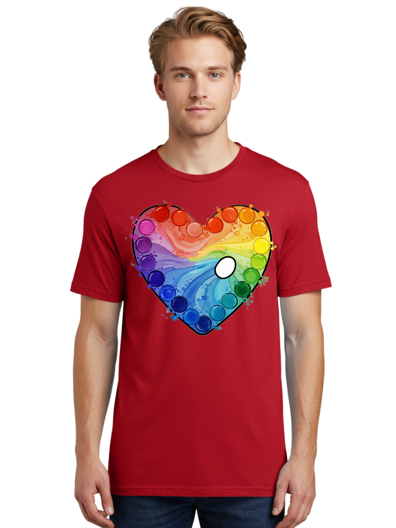Pop-It-Heart-1 Men'S Graphic Tee, 100% Cotton, Comfortable Casual Summer Wear, Machine Washable, Vintage Camera, Old Camera, Antique Camera, Black Camera, Classic Photography, Photography Equipment, Nostalgic Device, Film Camera, Camera Art Baj698 28