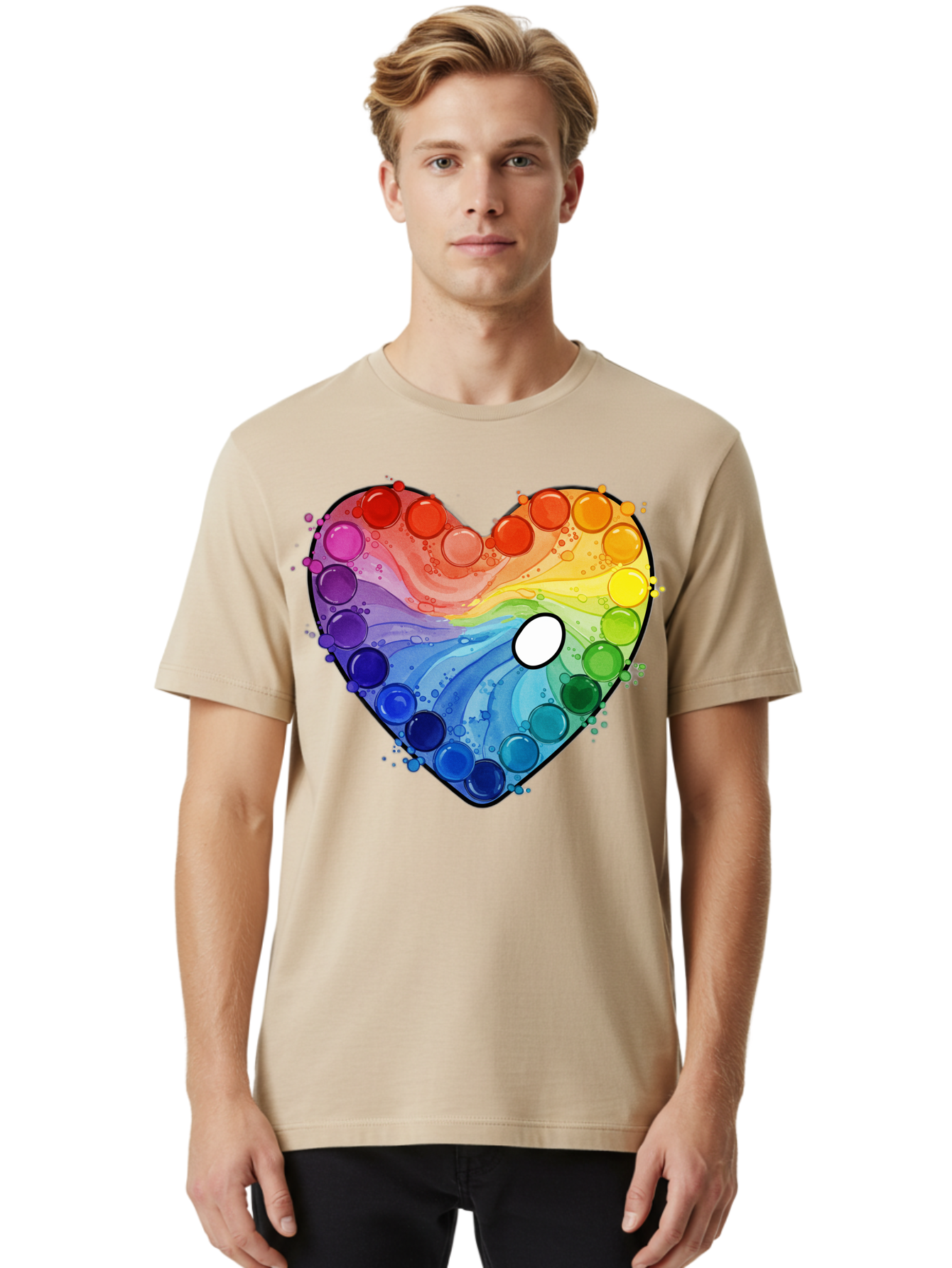 Pop-It-Heart-1 Men'S Graphic Tee, 100% Cotton, Comfortable Casual Summer Wear, Machine Washable, Vintage Camera, Old Camera, Antique Camera, Black Camera, Classic Photography, Photography Equipment, Nostalgic Device, Film Camera, Camera Art Baj698 21