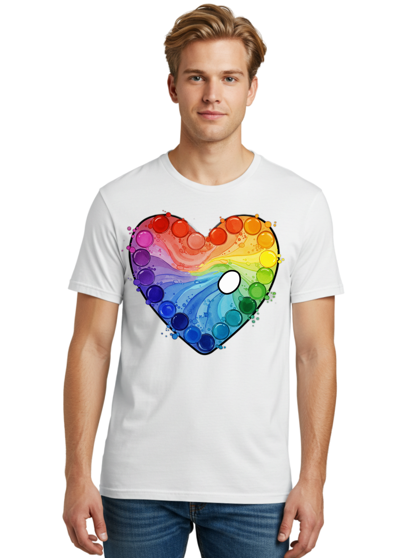 Pop-It-Heart-1 Men'S Graphic Tee, 100% Cotton, Comfortable Casual Summer Wear, Machine Washable, Vintage Camera, Old Camera, Antique Camera, Black Camera, Classic Photography, Photography Equipment, Nostalgic Device, Film Camera, Camera Art Baj698 29