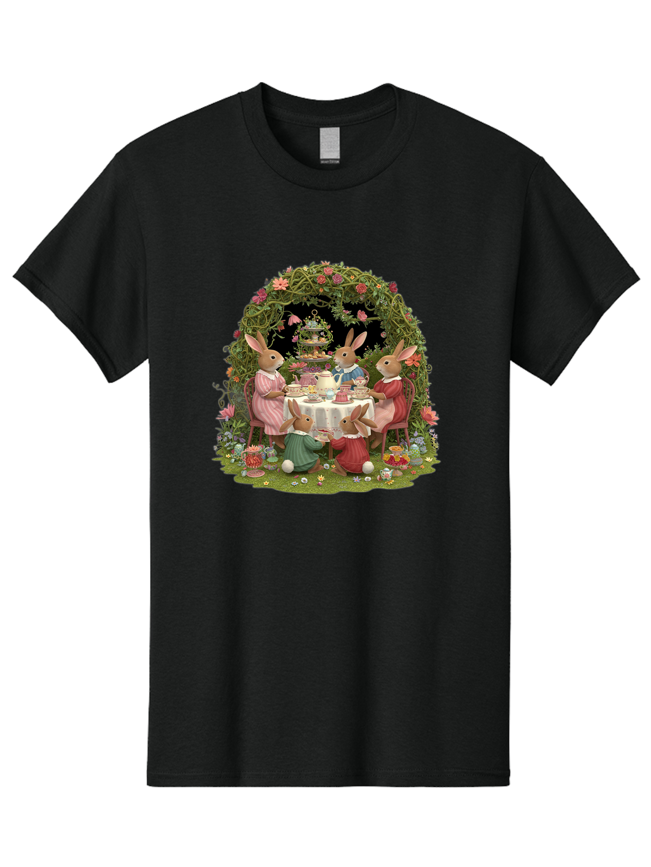 Rabbit-Family-Tea-Party Men'S Graphic Tee, 100% Cotton, Comfortable Casual Summer Wear, Machine Washable, Vintage Camera, Old Camera, Antique Camera, Black Camera, Classic Photography, Photography Equipment, Nostalgic Device, Film Camera, Baj720 10