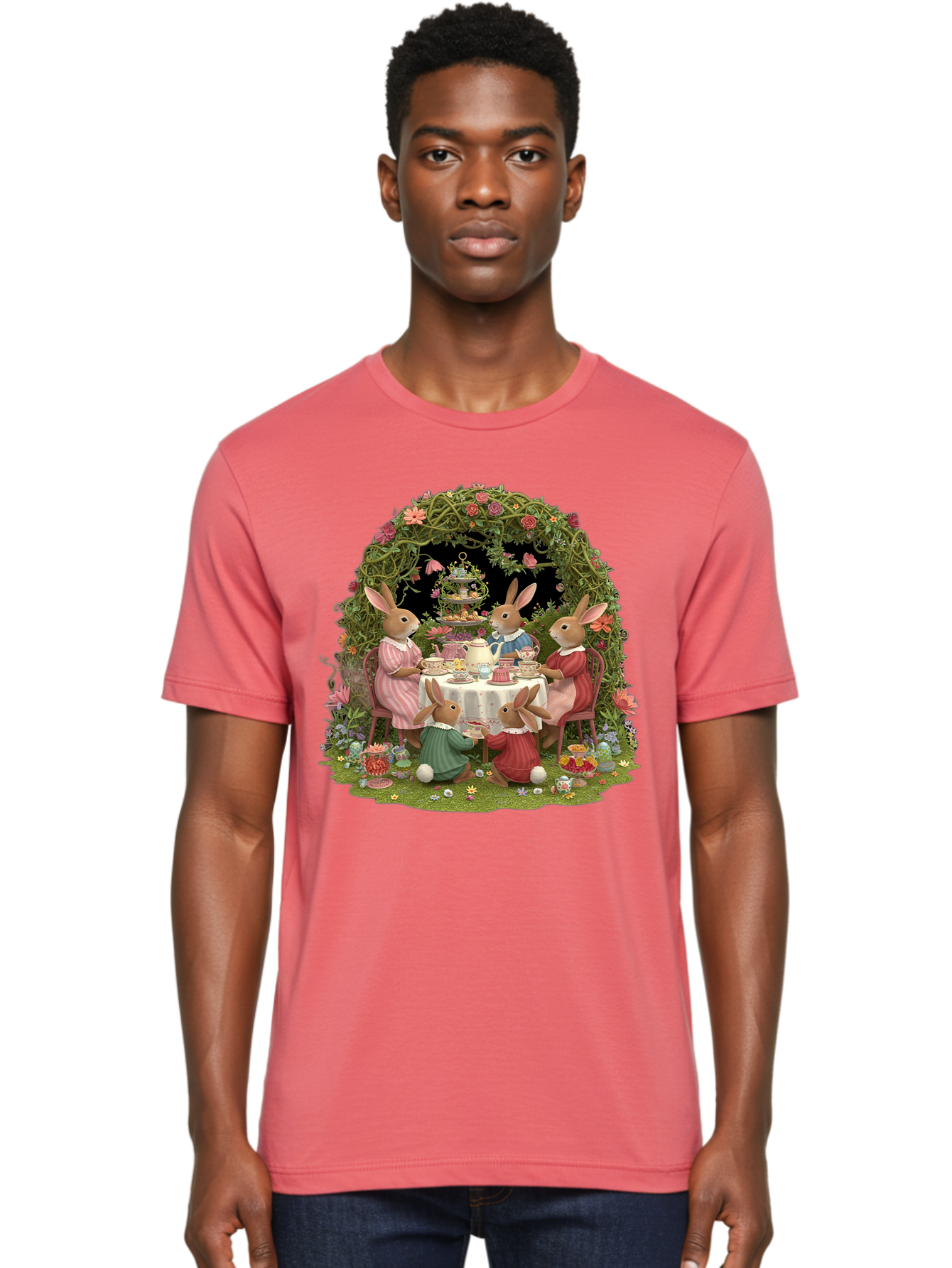 Rabbit-Family-Tea-Party Men'S Graphic Tee, 100% Cotton, Comfortable Casual Summer Wear, Machine Washable, Vintage Camera, Old Camera, Antique Camera, Black Camera, Classic Photography, Photography Equipment, Nostalgic Device, Film Camera, Baj720 23