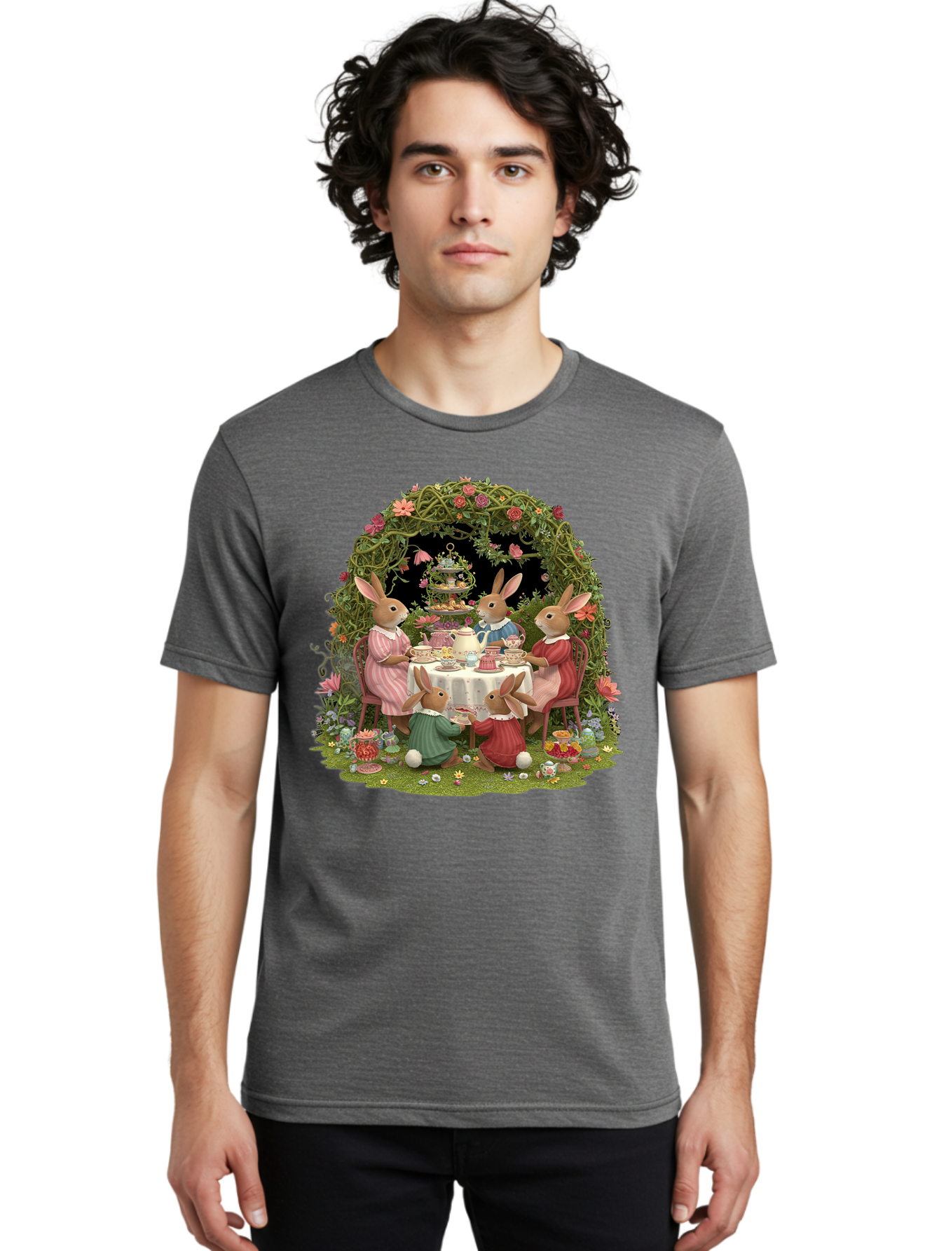 Rabbit-Family-Tea-Party Men'S Graphic Tee, 100% Cotton, Comfortable Casual Summer Wear, Machine Washable, Vintage Camera, Old Camera, Antique Camera, Black Camera, Classic Photography, Photography Equipment, Nostalgic Device, Film Camera, Baj720 27