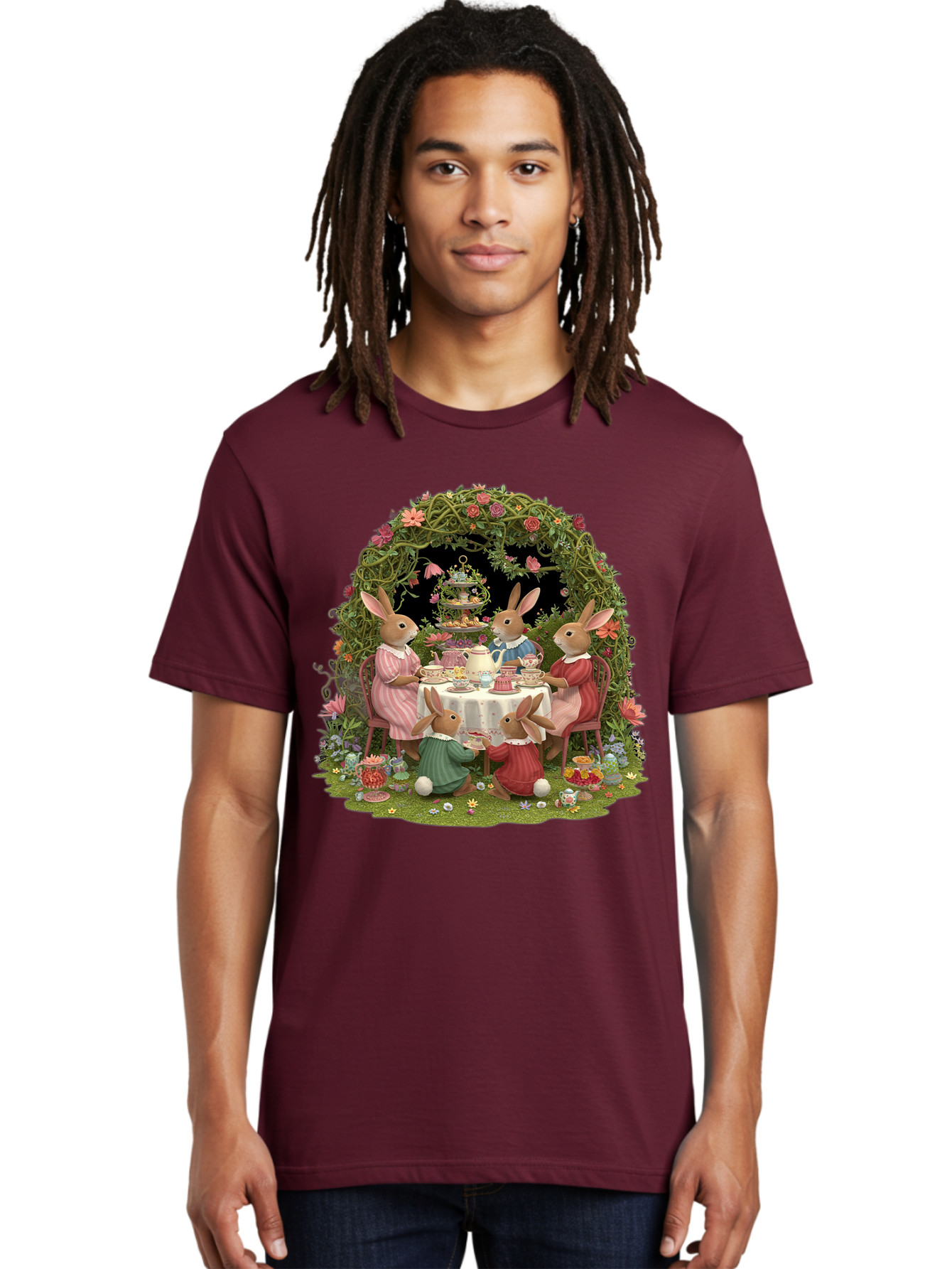 Rabbit-Family-Tea-Party Men'S Graphic Tee, 100% Cotton, Comfortable Casual Summer Wear, Machine Washable, Vintage Camera, Old Camera, Antique Camera, Black Camera, Classic Photography, Photography Equipment, Nostalgic Device, Film Camera, Baj720 22