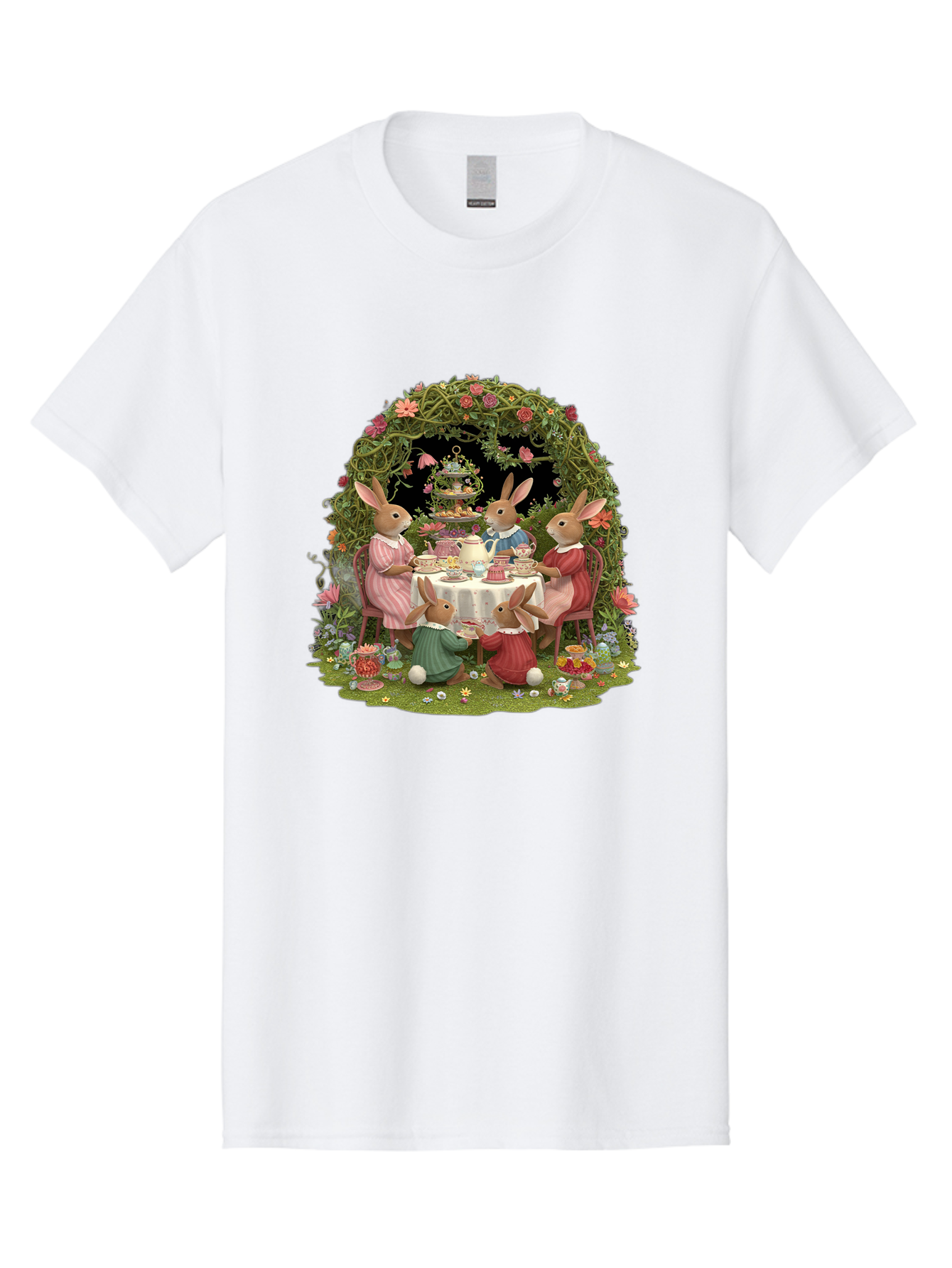 Rabbit-Family-Tea-Party Men'S Graphic Tee, 100% Cotton, Comfortable Casual Summer Wear, Machine Washable, Vintage Camera, Old Camera, Antique Camera, Black Camera, Classic Photography, Photography Equipment, Nostalgic Device, Film Camera, Baj720 3