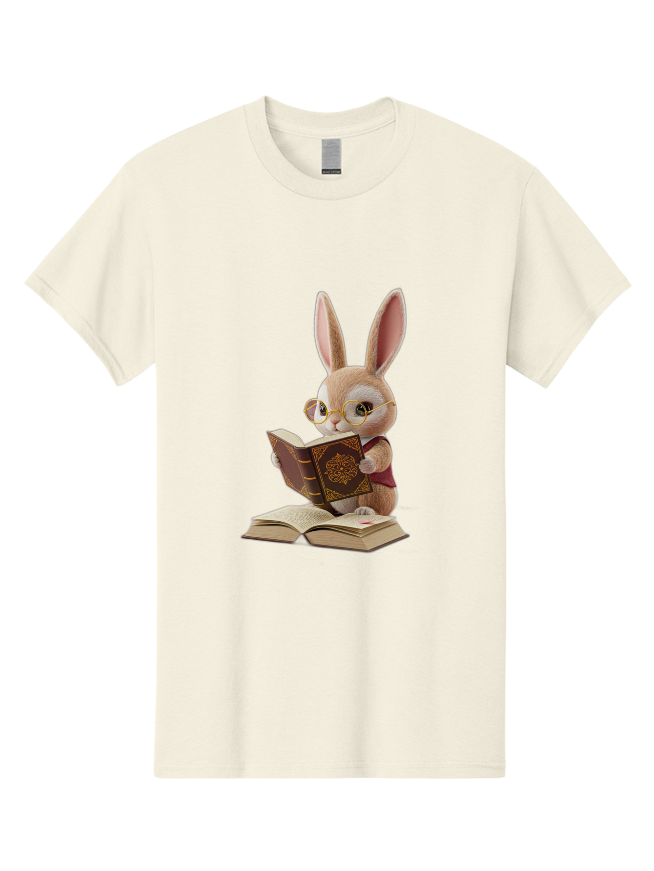 Rabbit-Reading-Book-1 Men'S Graphic Tee, 100% Cotton, Comfortable Casual Summer Wear, Machine Washable, Vintage Camera, Old Camera, Antique Camera, Black Camera, Classic Photography, Photography Equipment, Nostalgic Device, Film Camera, Baj723 14