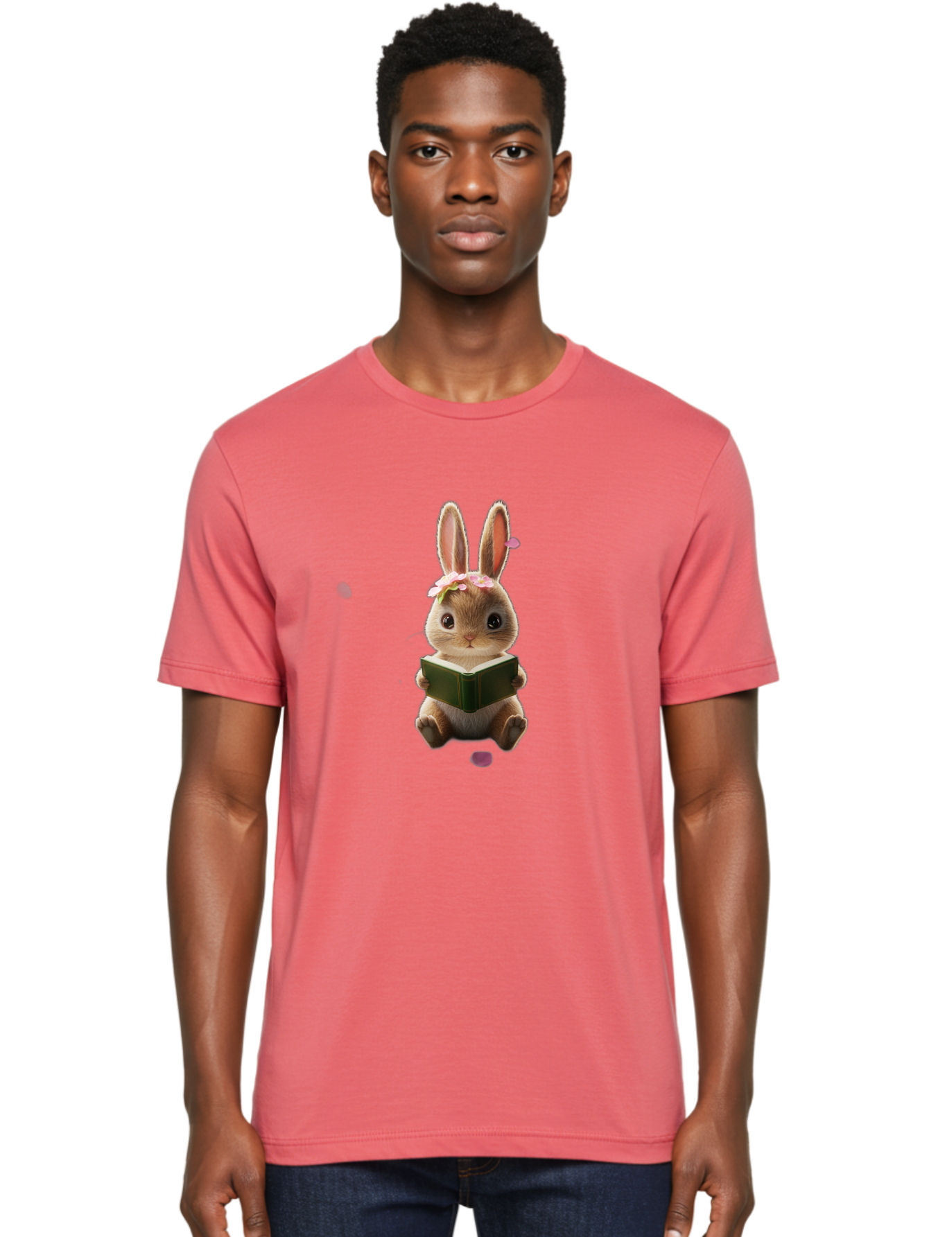Rabbit-Reading-Book Men'S Graphic Tee, 100% Cotton, Comfortable Casual Summer Wear, Machine Washable, Vintage Camera, Old Camera, Antique Camera, Black Camera, Classic Photography, Photography Equipment, Nostalgic Device, Film Camera, Baj724 30