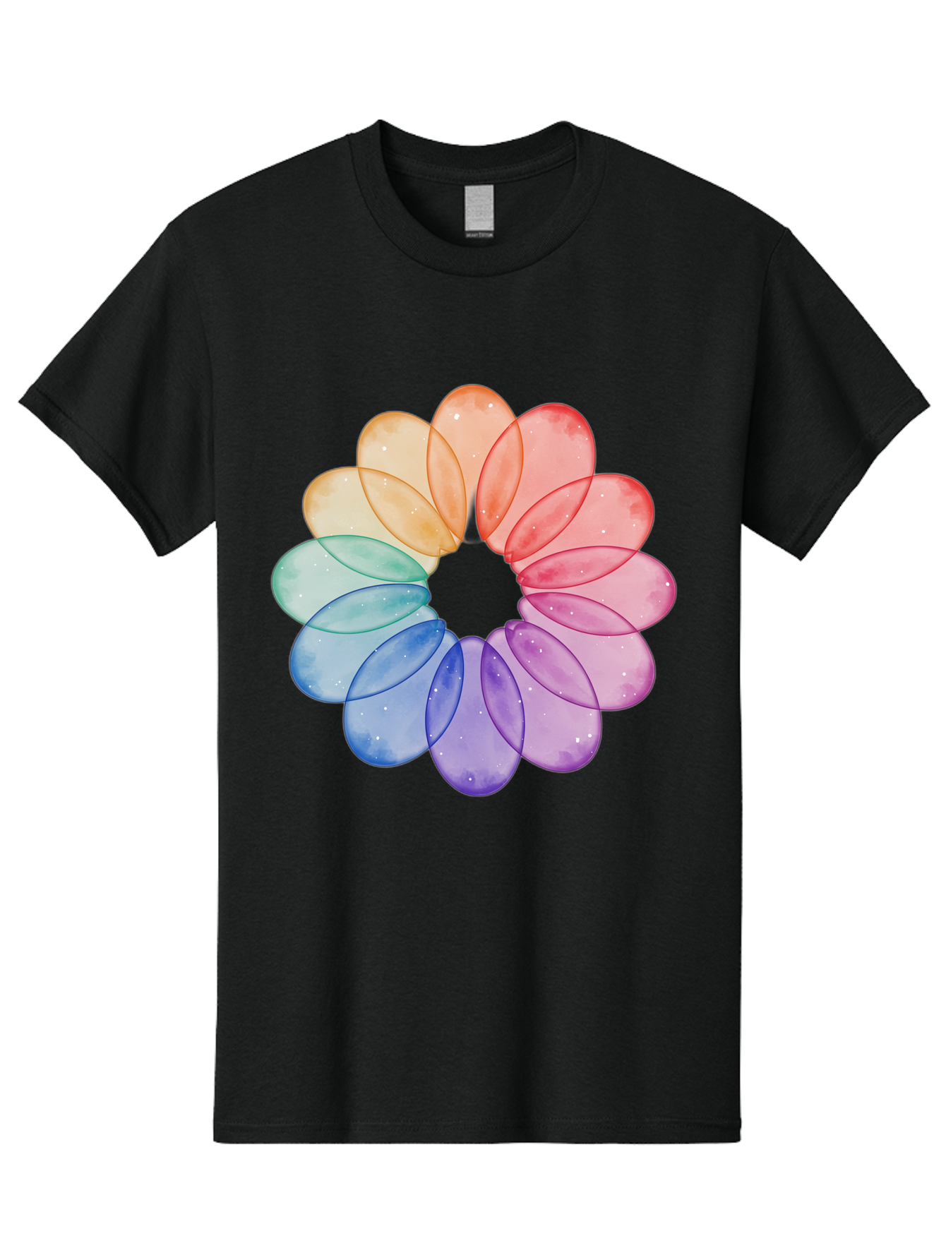 Rainbow-Flower-Petals Men'S Graphic Tee, 100% Cotton, Comfortable Casual Summer Wear, Machine Washable, Vintage Camera, Old Camera, Antique Camera, Black Camera, Classic Photography, Photography Equipment, Nostalgic Device, Film Camera, Baj728 13
