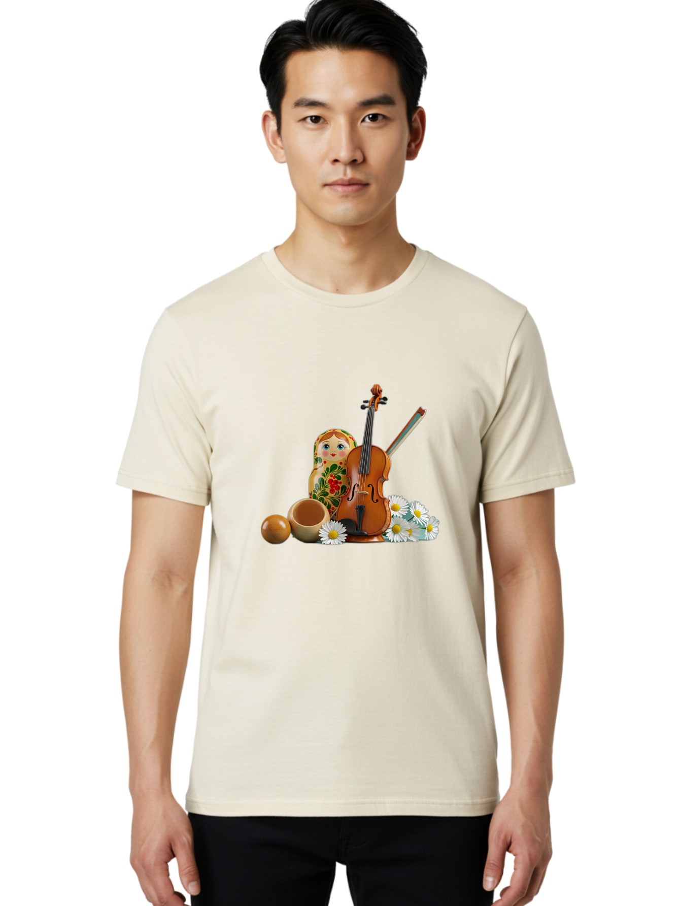 Russian-Doll-Violin Men'S Graphic Tee, 100% Cotton, Comfortable Casual Summer Wear, Machine Washable, Vintage Camera, Old Camera, Antique Camera, Black Camera, Classic Photography, Photography Equipment, Nostalgic Device, Film Camera, Baj751 16