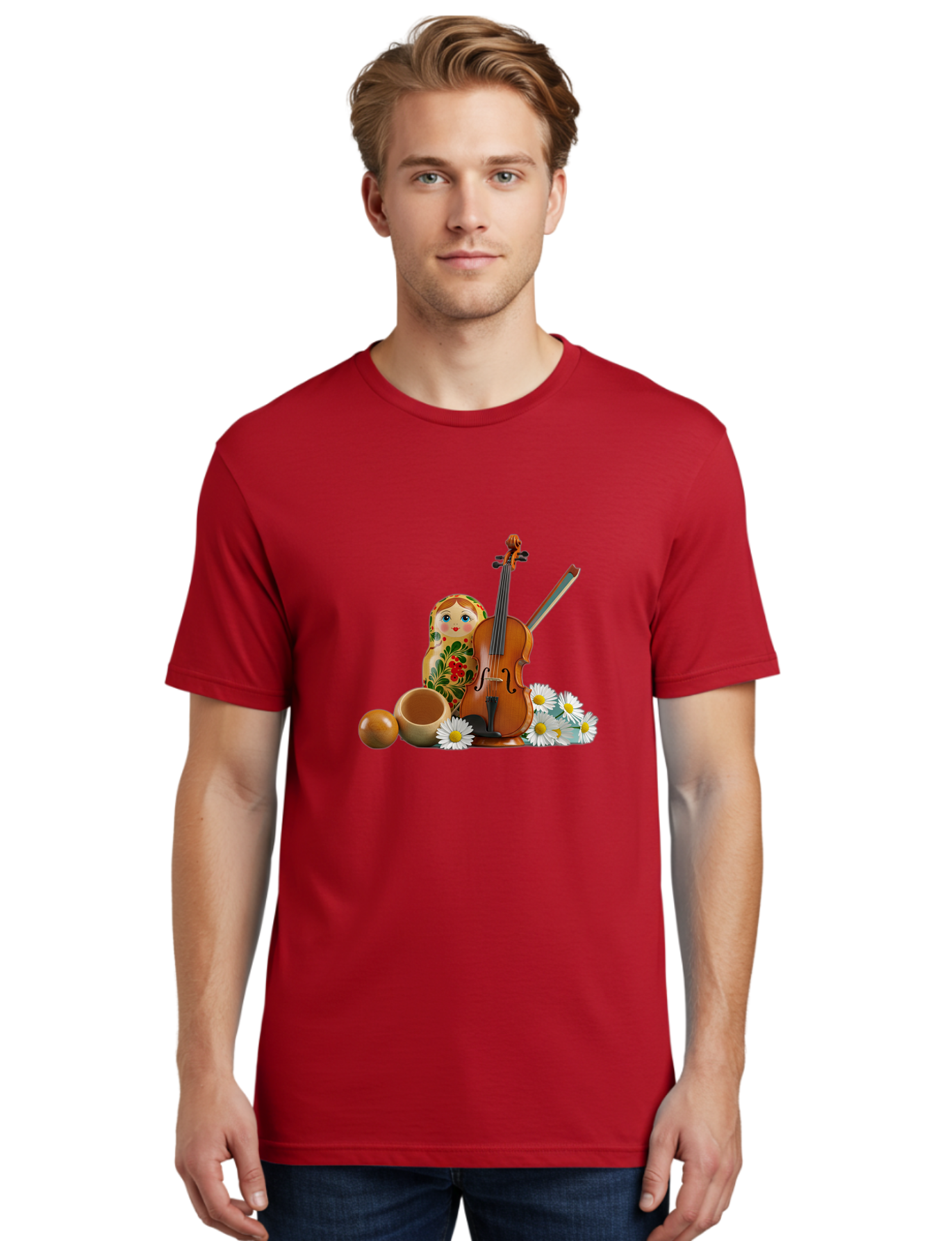 Russian-Doll-Violin Men'S Graphic Tee, 100% Cotton, Comfortable Casual Summer Wear, Machine Washable, Vintage Camera, Old Camera, Antique Camera, Black Camera, Classic Photography, Photography Equipment, Nostalgic Device, Film Camera, Baj751 23