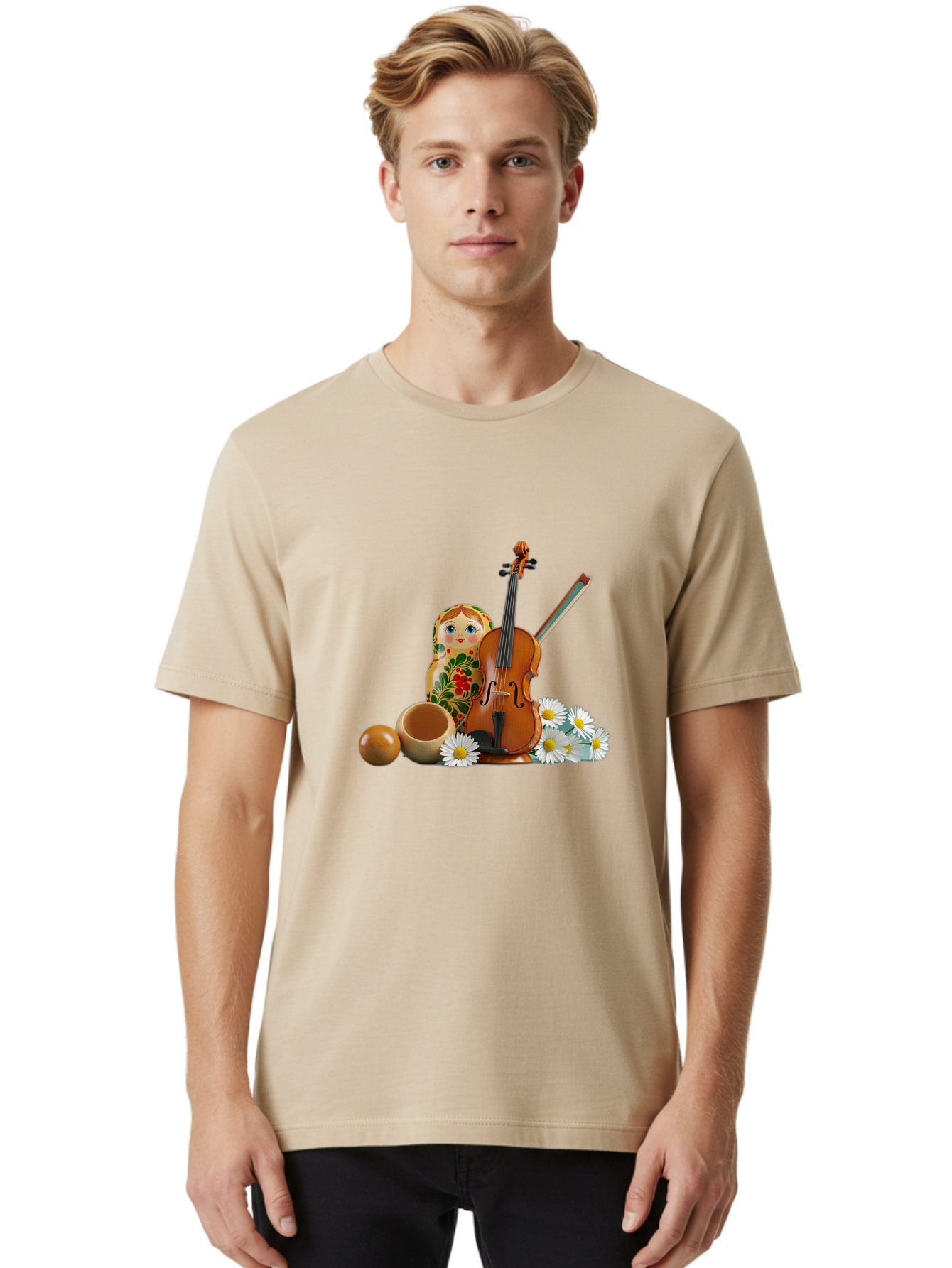 Russian-Doll-Violin Men'S Graphic Tee, 100% Cotton, Comfortable Casual Summer Wear, Machine Washable, Vintage Camera, Old Camera, Antique Camera, Black Camera, Classic Photography, Photography Equipment, Nostalgic Device, Film Camera, Baj751 18