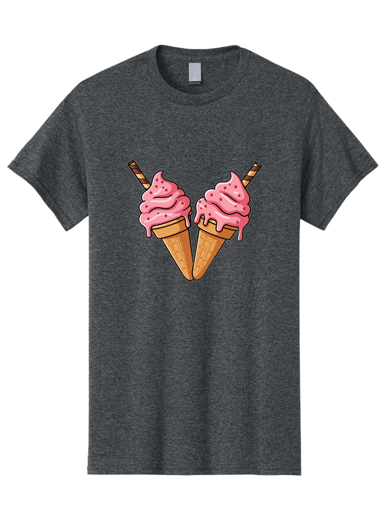 Twin-Ice-Cream-Cones Men'S Graphic Tee, 100% Cotton, Comfortable Casual Summer Wear, Machine Washable, Vintage Camera, Old Camera, Antique Camera, Black Camera, Classic Photography, Photography Equipment, Nostalgic Device, Film Camera, Baj830 1