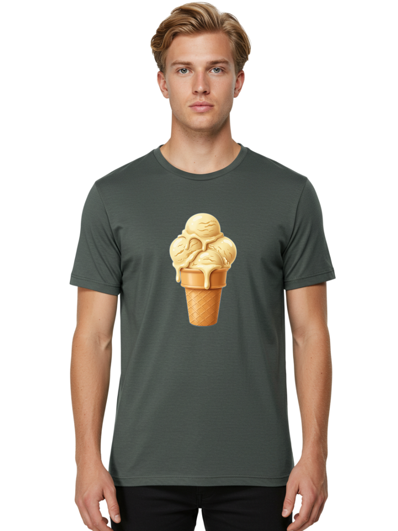 Vanilla-Ice-Cream Men'S Graphic Tee, 100% Cotton, Comfortable Casual Summer Wear, Machine Washable, Vintage Camera, Old Camera, Antique Camera, Black Camera, Classic Photography, Photography Equipment, Nostalgic Device, Film Camera, Camera Art Baj836 21