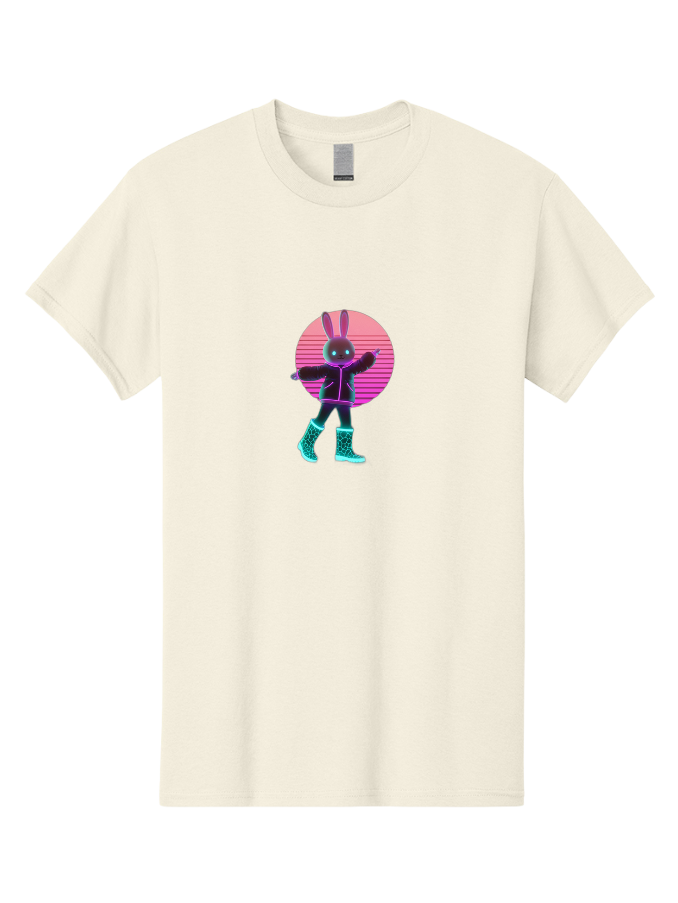 Vaporwave-Bunny Men'S Graphic Tee, 100% Cotton, Comfortable Casual Summer Wear, Machine Washable, Vintage Camera, Old Camera, Antique Camera, Black Camera, Classic Photography, Photography Equipment, Nostalgic Device, Film Camera, Camera Art Baj837 1