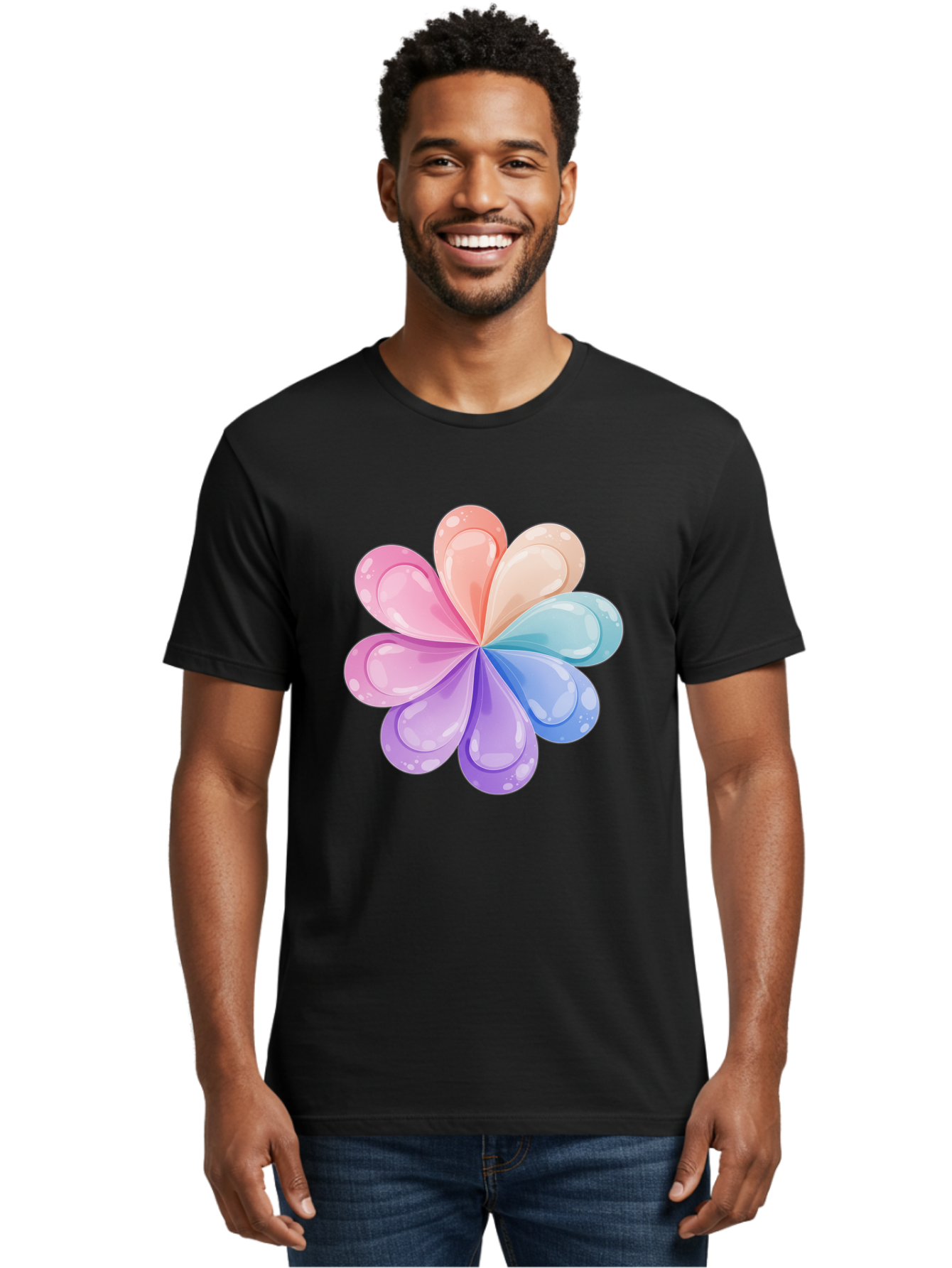 Water-Droplet-Flower Men'S Graphic Tee, 100% Cotton, Comfortable Casual Summer Wear, Machine Washable, Vintage Camera, Old Camera, Antique Camera, Black Camera, Classic Photography, Photography Equipment, Nostalgic Device, Film Camera, Baj867 22