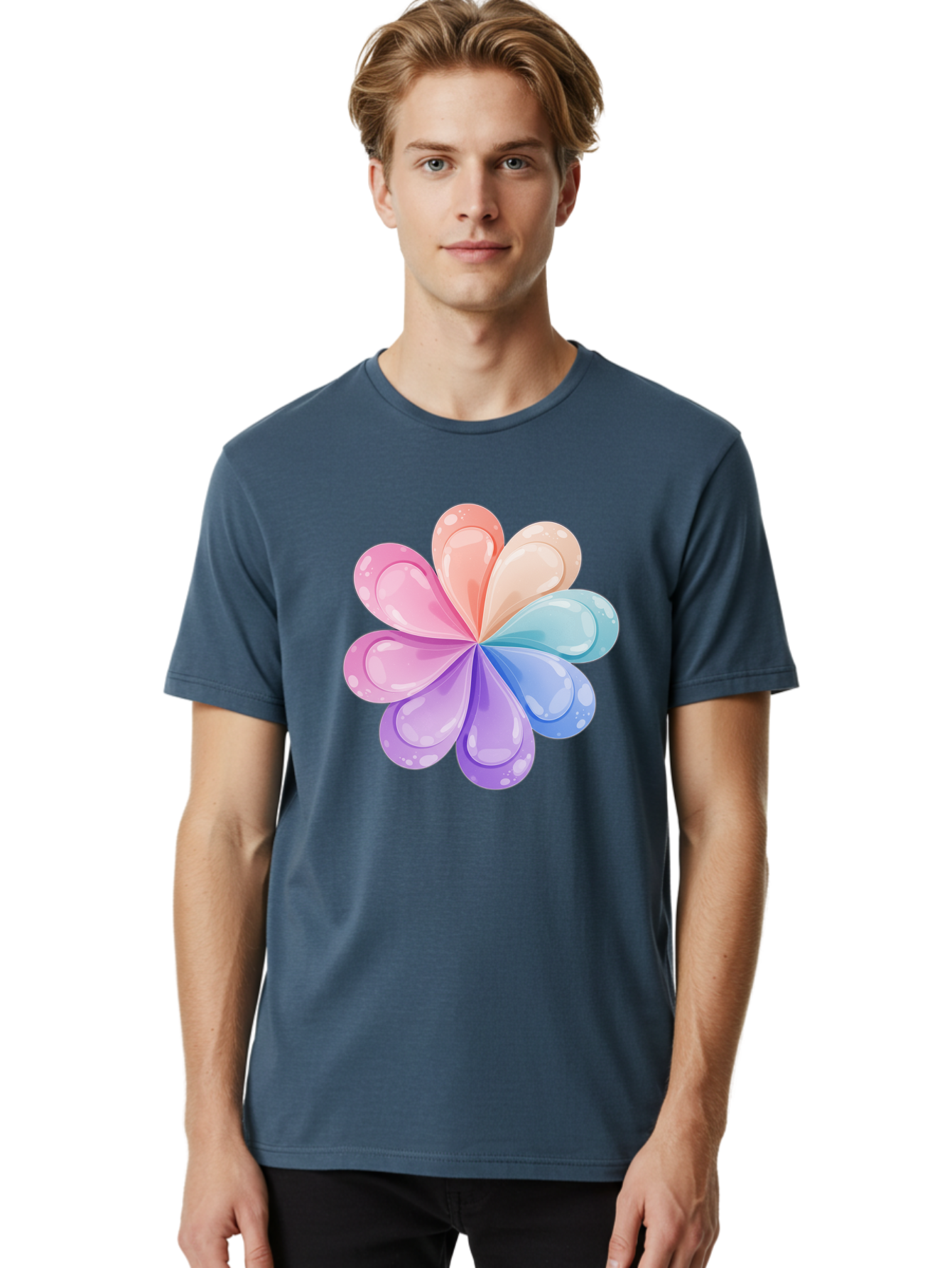 Water-Droplet-Flower Men'S Graphic Tee, 100% Cotton, Comfortable Casual Summer Wear, Machine Washable, Vintage Camera, Old Camera, Antique Camera, Black Camera, Classic Photography, Photography Equipment, Nostalgic Device, Film Camera, Baj867 19