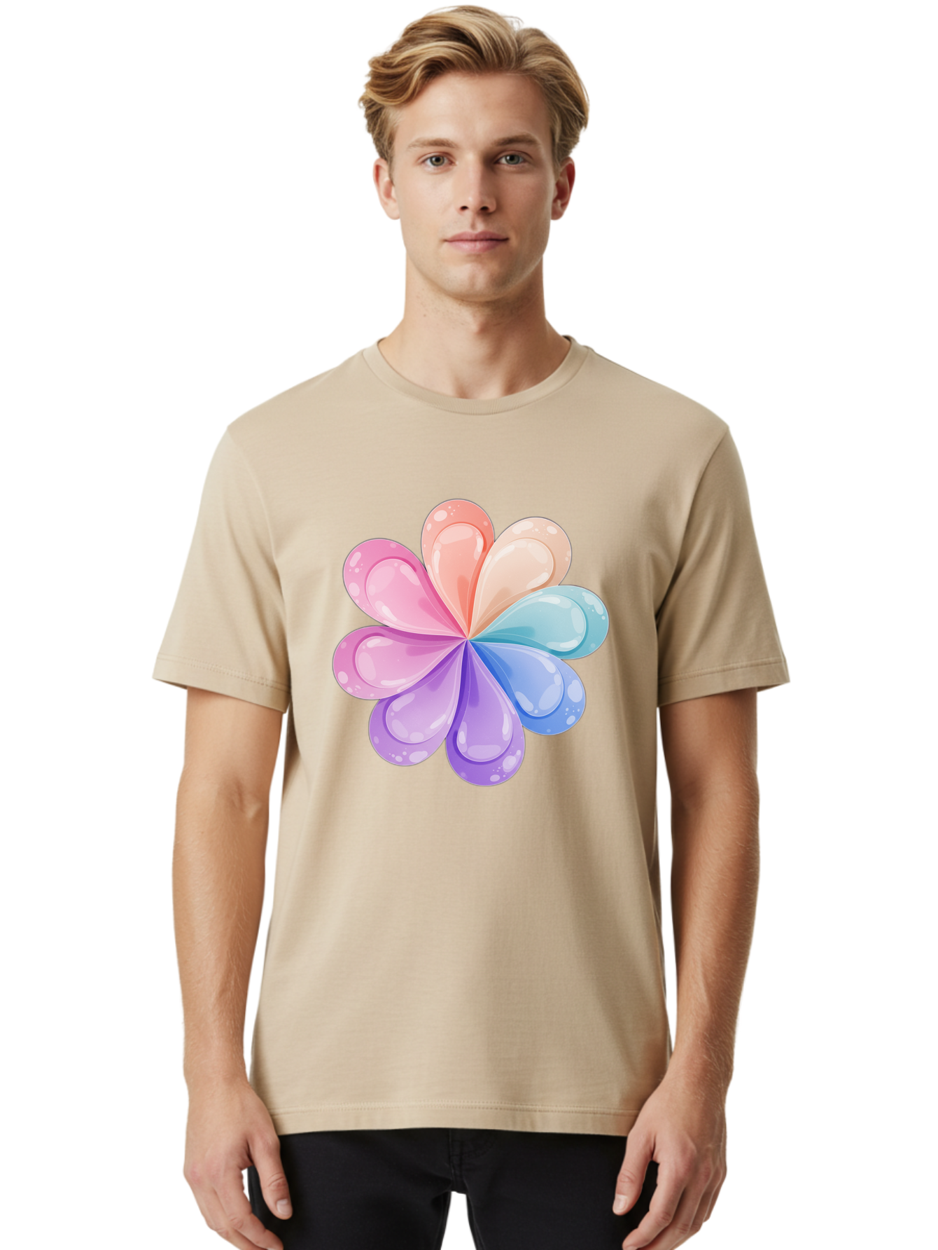 Water-Droplet-Flower Men'S Graphic Tee, 100% Cotton, Comfortable Casual Summer Wear, Machine Washable, Vintage Camera, Old Camera, Antique Camera, Black Camera, Classic Photography, Photography Equipment, Nostalgic Device, Film Camera, Baj867 26