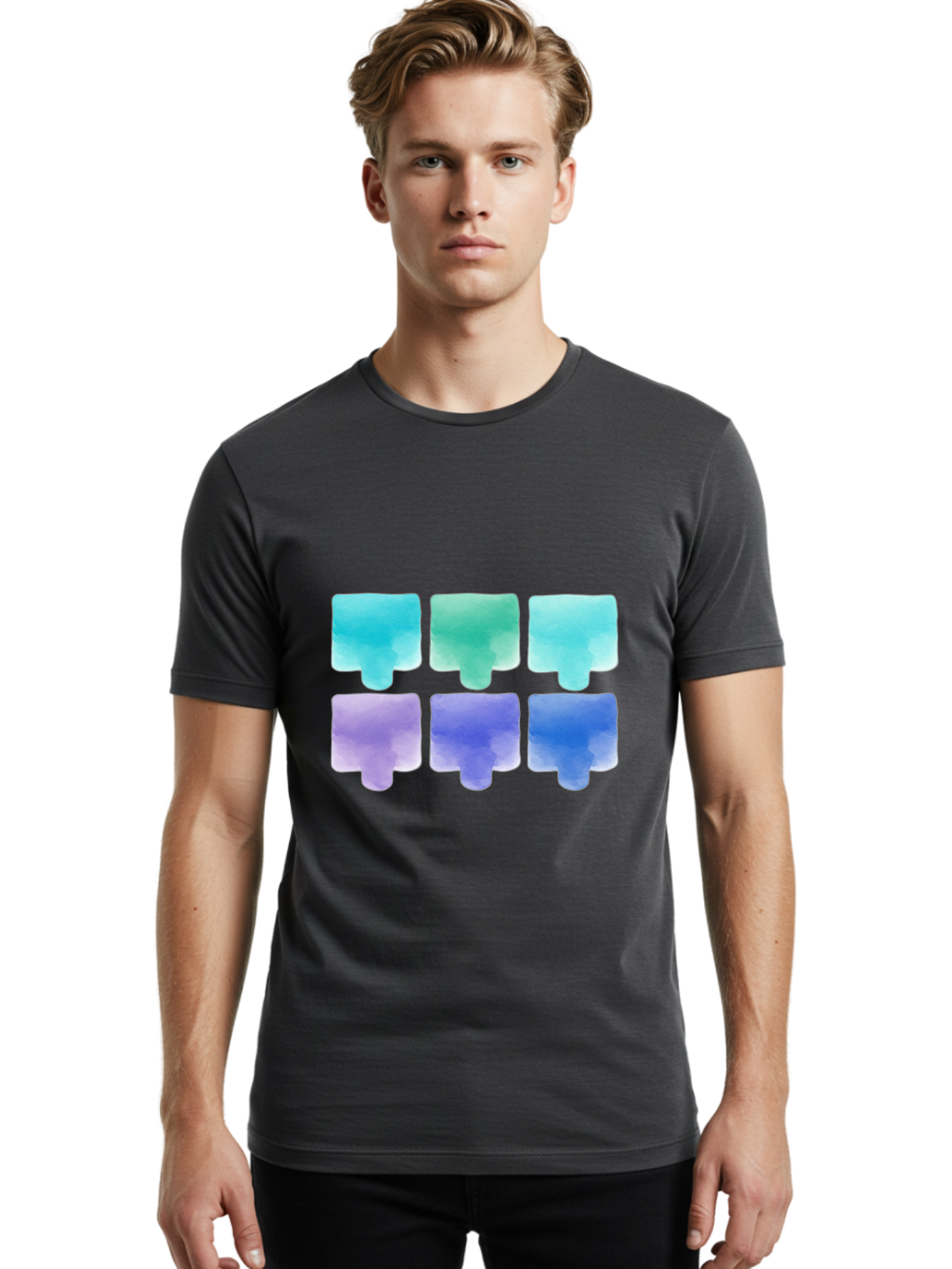 Watercolor-Popsicles Men'S Graphic Tee, 100% Cotton, Comfortable Casual Summer Wear, Machine Washable, Vintage Camera, Old Camera, Antique Camera, Black Camera, Classic Photography, Photography Equipment, Nostalgic Device, Film Camera, Baj868 16