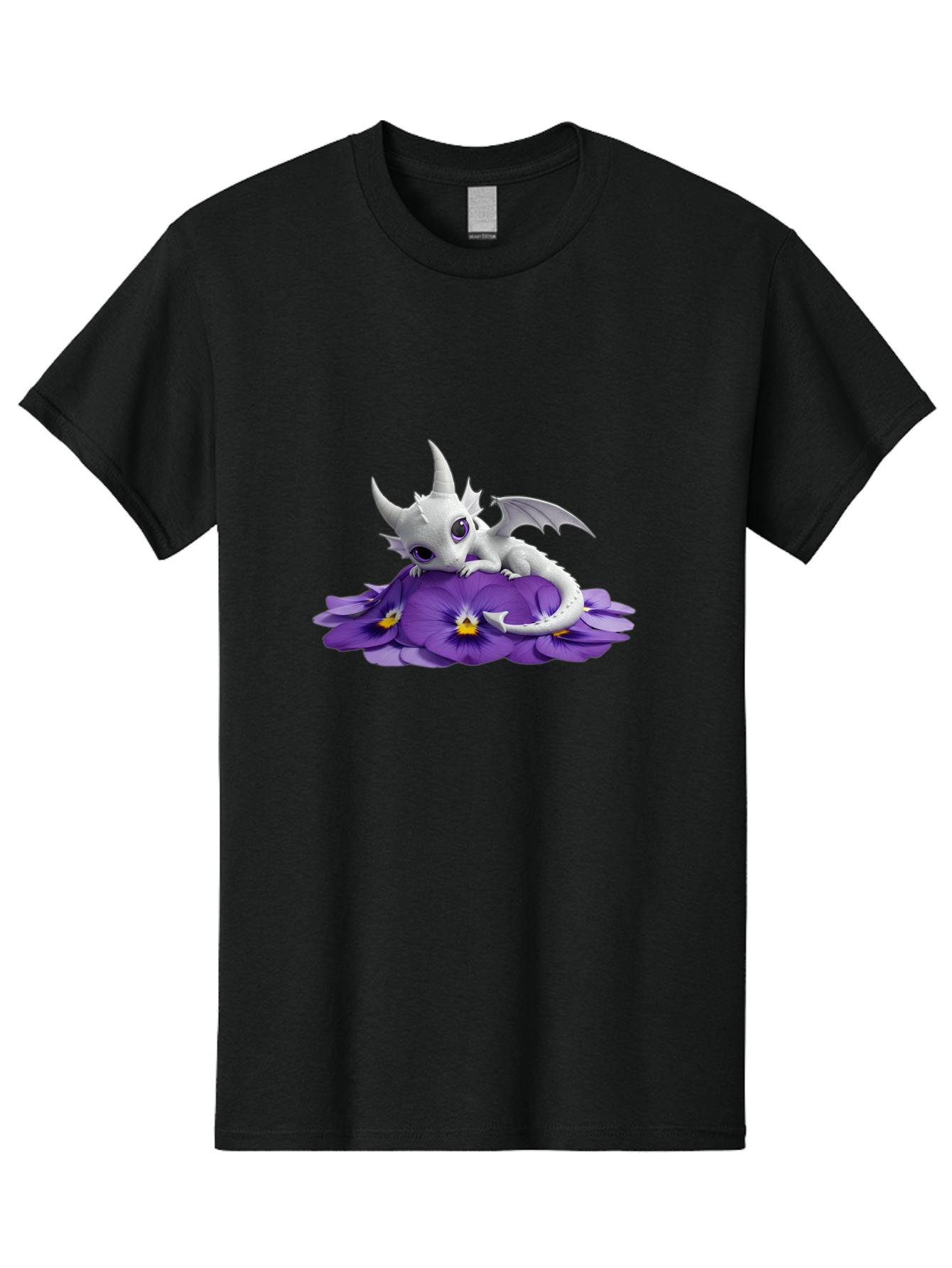 White-Dragon-On-Purple-Flowers Men'S Graphic Tee, 100% Cotton, Comfortable Casual Summer Wear, Machine Washable, Vintage Camera, Old Camera, Antique Camera, Black Camera, Classic Photography, Photography Equipment, Nostalgic Device, Baj872 9