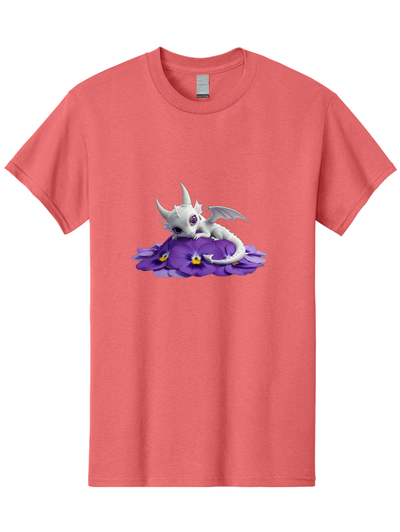 White-Dragon-On-Purple-Flowers Men'S Graphic Tee, 100% Cotton, Comfortable Casual Summer Wear, Machine Washable, Vintage Camera, Old Camera, Antique Camera, Black Camera, Classic Photography, Photography Equipment, Nostalgic Device, Baj872 14