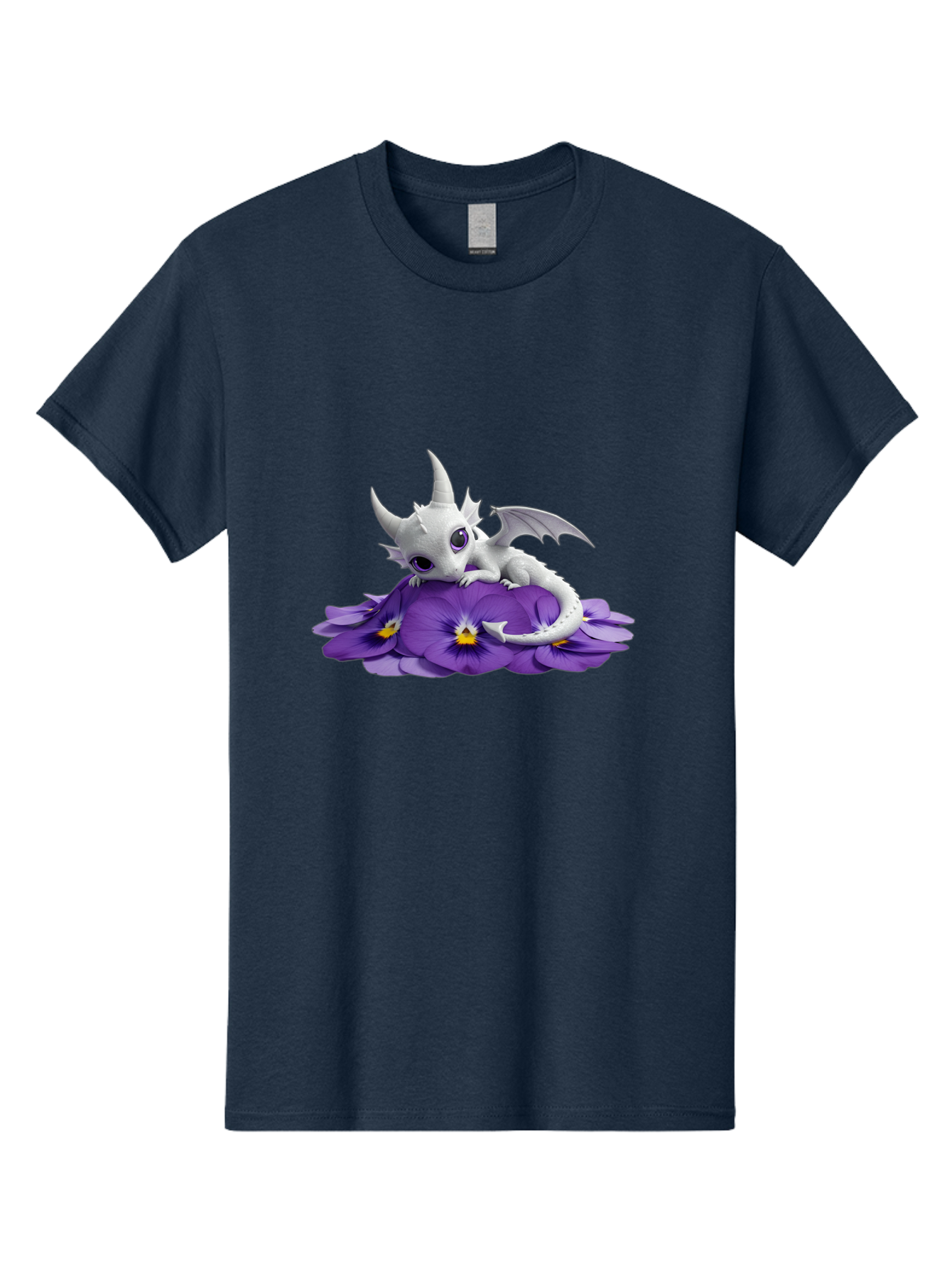 White-Dragon-On-Purple-Flowers Men'S Graphic Tee, 100% Cotton, Comfortable Casual Summer Wear, Machine Washable, Vintage Camera, Old Camera, Antique Camera, Black Camera, Classic Photography, Photography Equipment, Nostalgic Device, Baj872 7