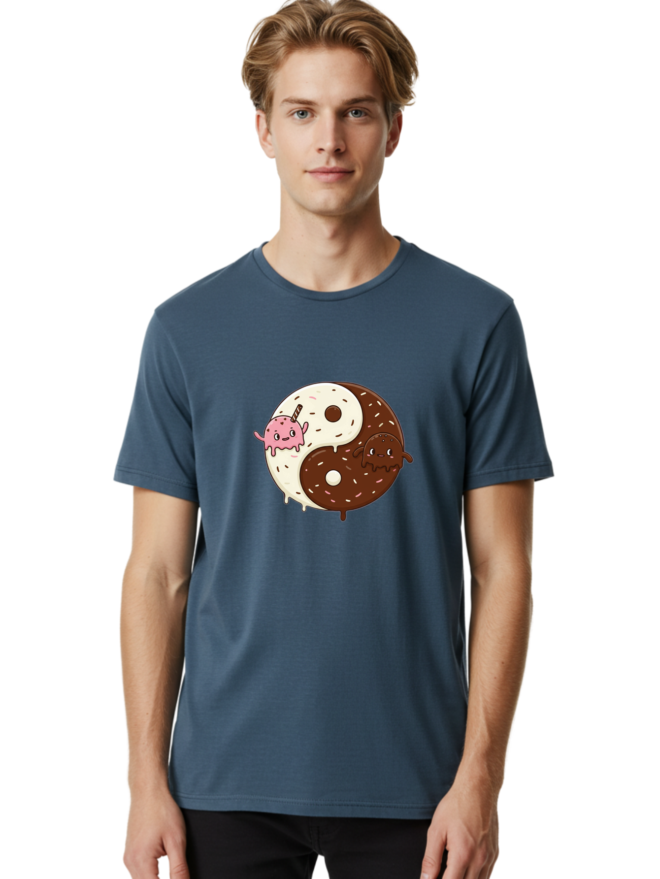 Yin-Yang-Donuts Men'S Graphic Tee, 100% Cotton, Comfortable Casual Summer Wear, Machine Washable, Vintage Camera, Old Camera, Antique Camera, Black Camera, Classic Photography, Photography Equipment, Nostalgic Device, Film Camera, Camera Art Baj875 18