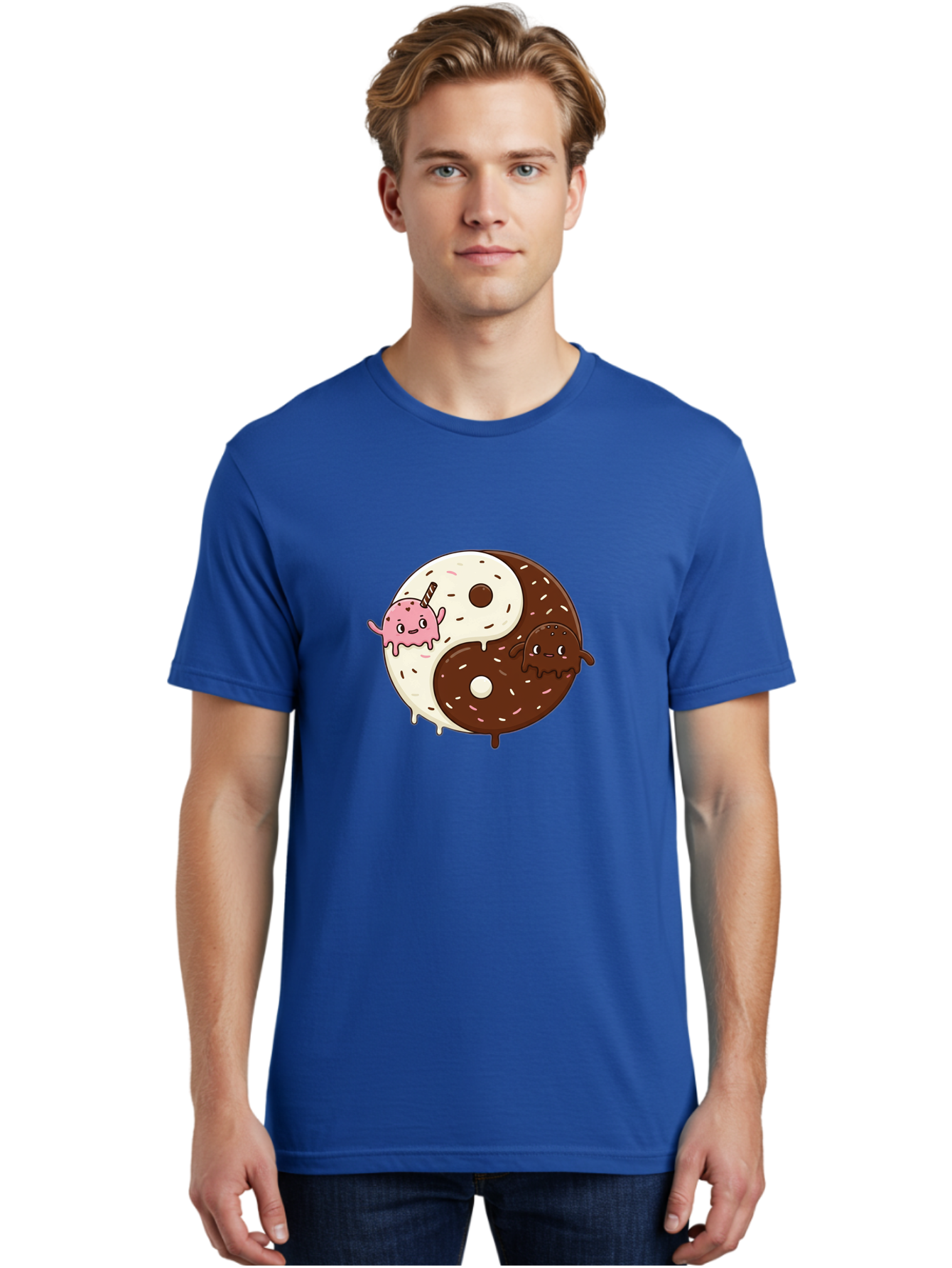Yin-Yang-Donuts Men'S Graphic Tee, 100% Cotton, Comfortable Casual Summer Wear, Machine Washable, Vintage Camera, Old Camera, Antique Camera, Black Camera, Classic Photography, Photography Equipment, Nostalgic Device, Film Camera, Camera Art Baj875 24