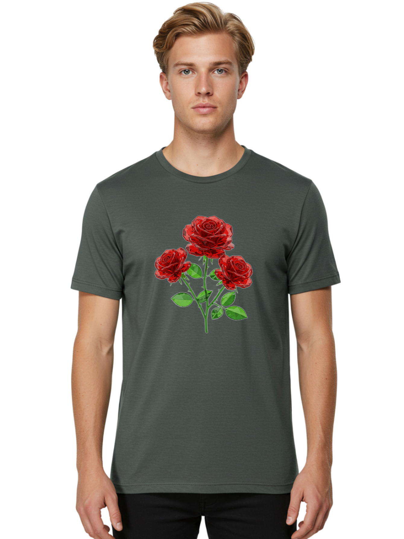 3-Red-Roses Men'S Graphic Tee, 100% Cotton, Comfortable Casual Summer Wear, Machine Washable, Vintage Camera, Old Camera, Antique Camera, Black Camera, Classic Photography, Photography Equipment, Nostalgic Device, Film Camera, Camera Art Baj898 19