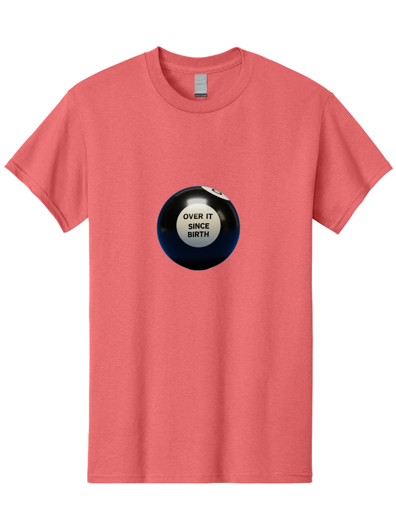 8-Ball-With-Over-It-Since-Birth-Text Men'S Graphic Tee, 100% Cotton, Comfortable Casual Summer Wear, Machine Washable, Vintage Camera, Old Camera, Antique Camera, Black Camera, Classic Photography, Photography Equipment, Nostalgic Device, Baj903 27