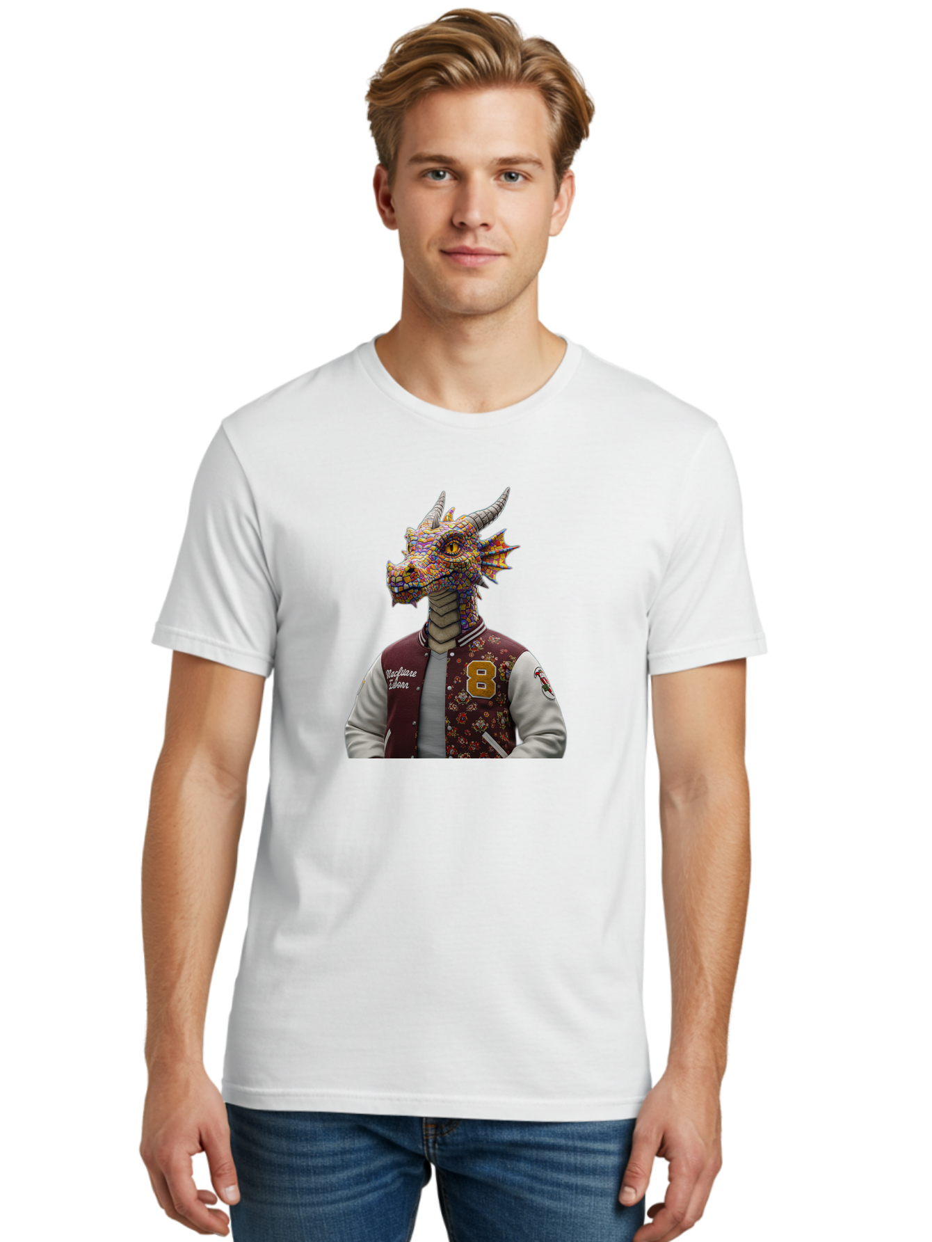 8-Dragon-Jacket Men'S Graphic Tee, 100% Cotton, Comfortable Casual Summer Wear, Machine Washable, Vintage Camera, Old Camera, Antique Camera, Black Camera, Classic Photography, Photography Equipment, Nostalgic Device, Film Camera, Camera Art Baj904 8