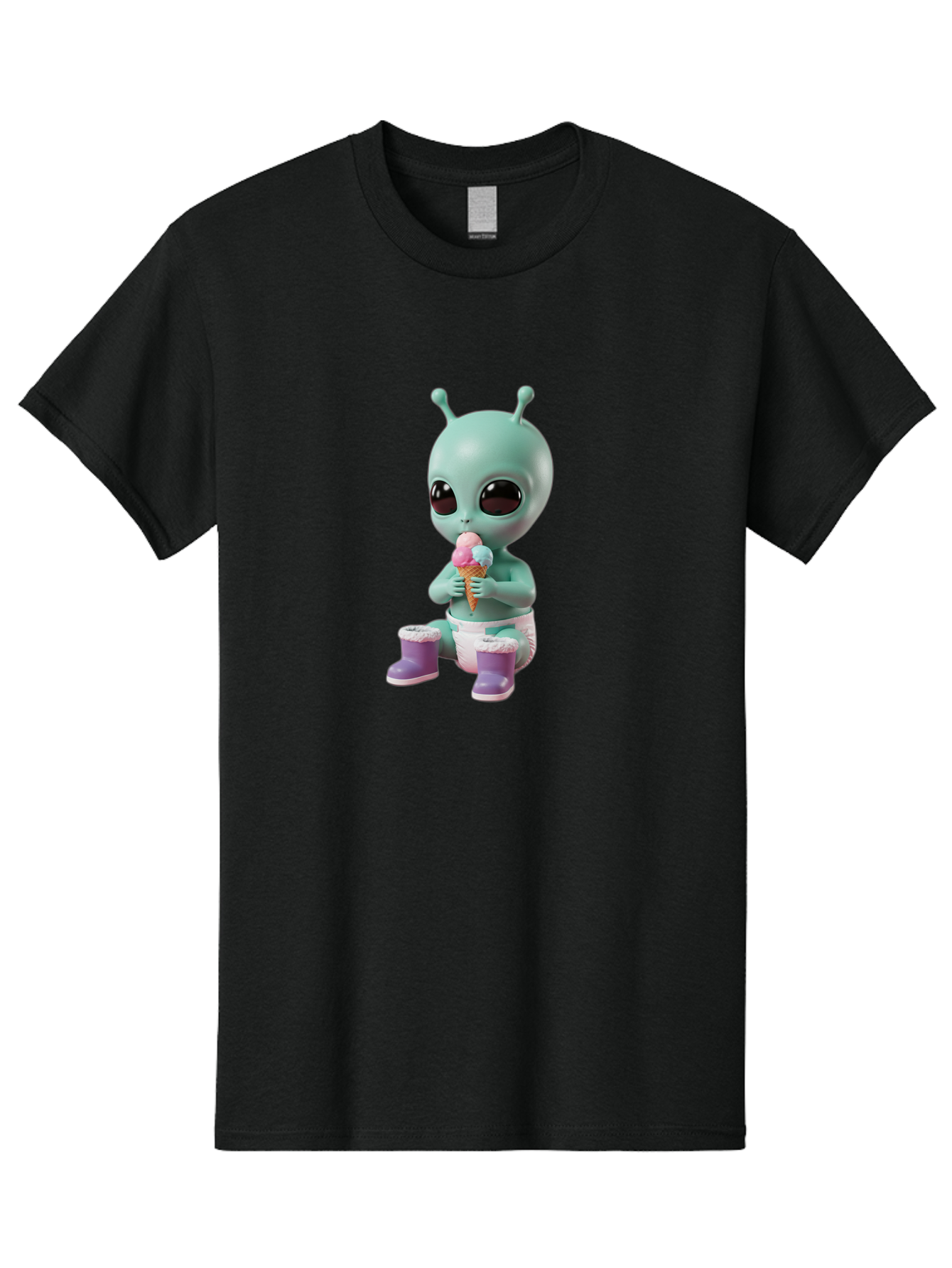 Alien-Eating-Ice-Cream Men'S Graphic Tee, 100% Cotton, Comfortable Casual Summer Wear, Machine Washable, Vintage Camera, Old Camera, Antique Camera, Black Camera, Classic Photography, Photography Equipment, Nostalgic Device, Film Camera, Baj916 9