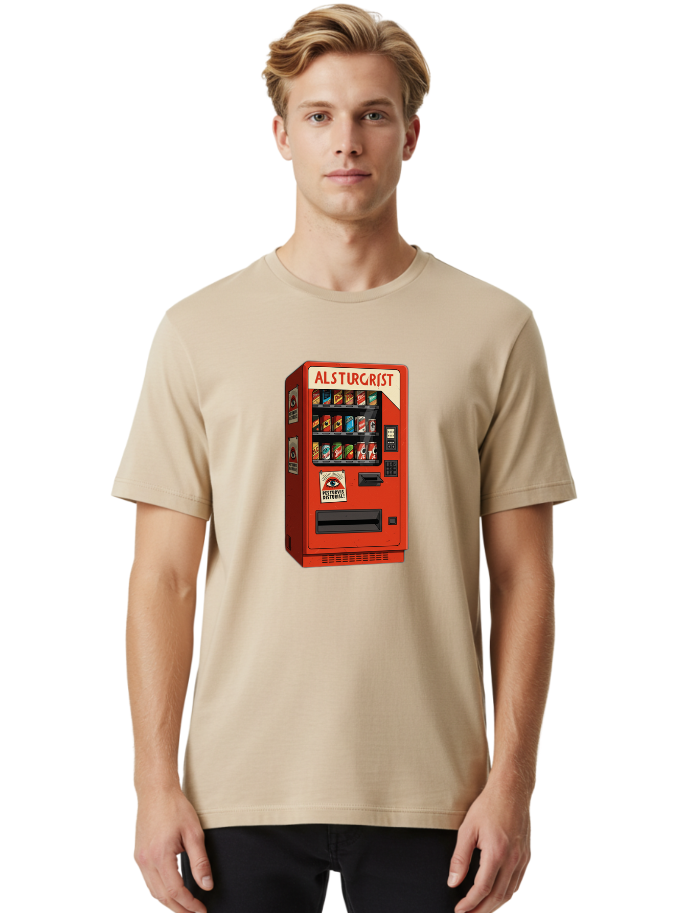 Alsturgrist-Vending-Machine Men'S Graphic Tee, 100% Cotton, Comfortable Casual Summer Wear, Machine Washable, Vintage Camera, Old Camera, Antique Camera, Black Camera, Classic Photography, Photography Equipment, Nostalgic Device, Film Camera, Baj933 10