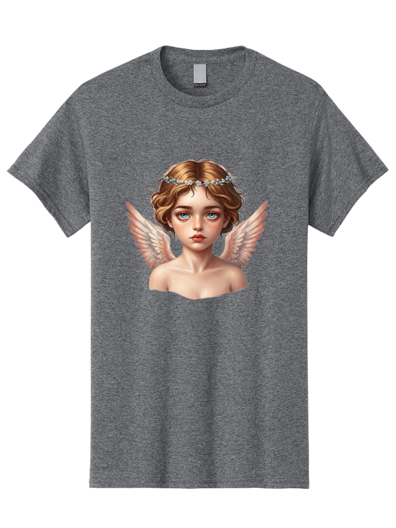 Angel-Portrait-1 Men'S Graphic Tee, 100% Cotton, Comfortable Casual Summer Wear, Machine Washable, Vintage Camera, Old Camera, Antique Camera, Black Camera, Classic Photography, Photography Equipment, Nostalgic Device, Film Camera, Camera Art Baj941 27