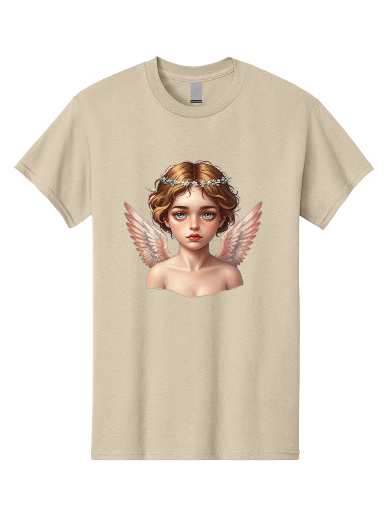 Angel-Portrait-1 Men'S Graphic Tee, 100% Cotton, Comfortable Casual Summer Wear, Machine Washable, Vintage Camera, Old Camera, Antique Camera, Black Camera, Classic Photography, Photography Equipment, Nostalgic Device, Film Camera, Camera Art Baj941 3
