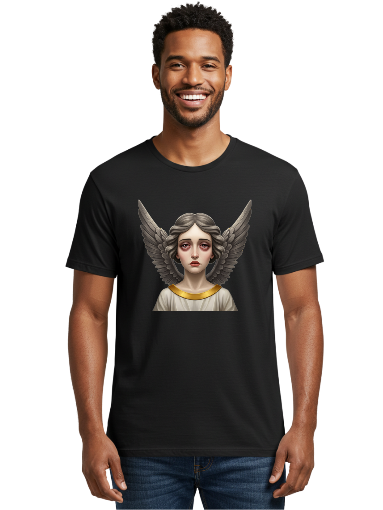 Angel-Portrait Men'S Graphic Tee, 100% Cotton, Comfortable Casual Summer Wear, Machine Washable, Vintage Camera, Old Camera, Antique Camera, Black Camera, Classic Photography, Photography Equipment, Nostalgic Device, Film Camera, Camera Art Baj942 14