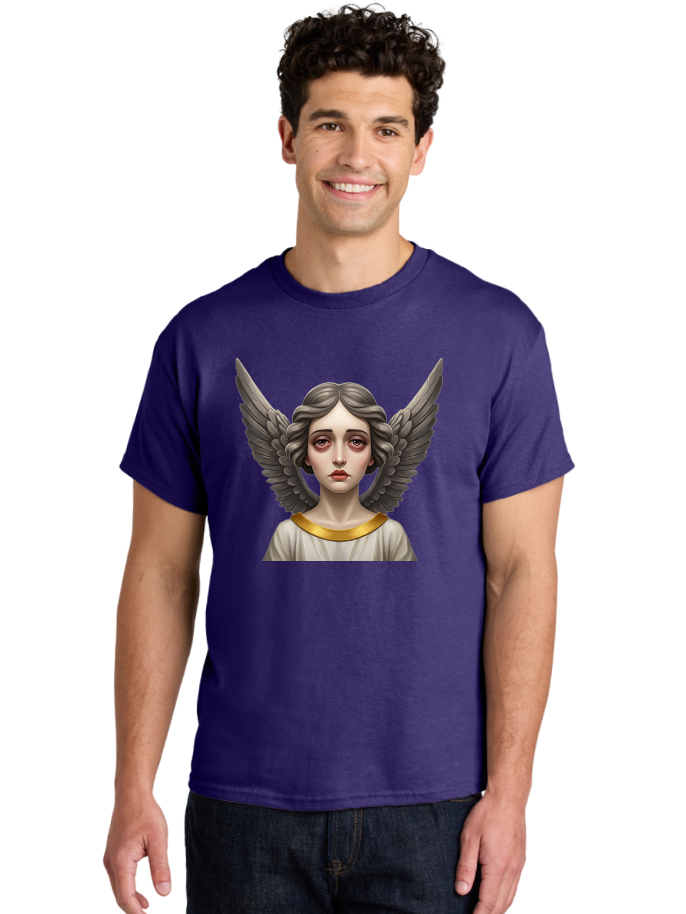 Angel-Portrait Men'S Graphic Tee, 100% Cotton, Comfortable Casual Summer Wear, Machine Washable, Vintage Camera, Old Camera, Antique Camera, Black Camera, Classic Photography, Photography Equipment, Nostalgic Device, Film Camera, Camera Art Baj942 30