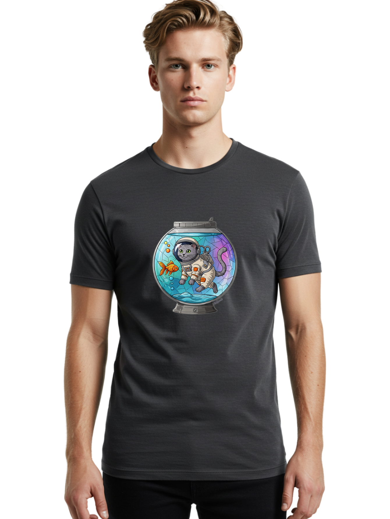 Astronaut-Cat-In-Fishbowl Men'S Graphic Tee, 100% Cotton, Comfortable Casual Summer Wear, Machine Washable, Vintage Camera, Old Camera, Antique Camera, Black Camera, Classic Photography, Photography Equipment, Nostalgic Device, Film Camera, Baj964 8