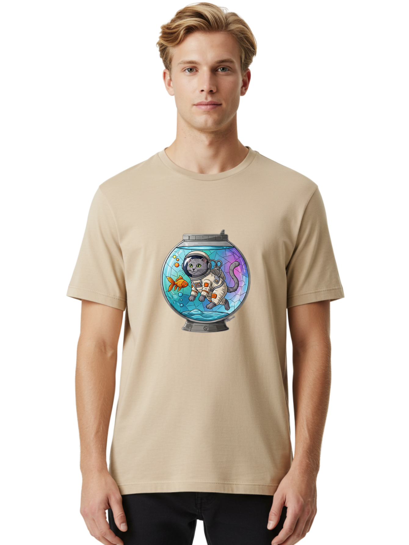 Astronaut-Cat-In-Fishbowl Men'S Graphic Tee, 100% Cotton, Comfortable Casual Summer Wear, Machine Washable, Vintage Camera, Old Camera, Antique Camera, Black Camera, Classic Photography, Photography Equipment, Nostalgic Device, Film Camera, Baj964 12