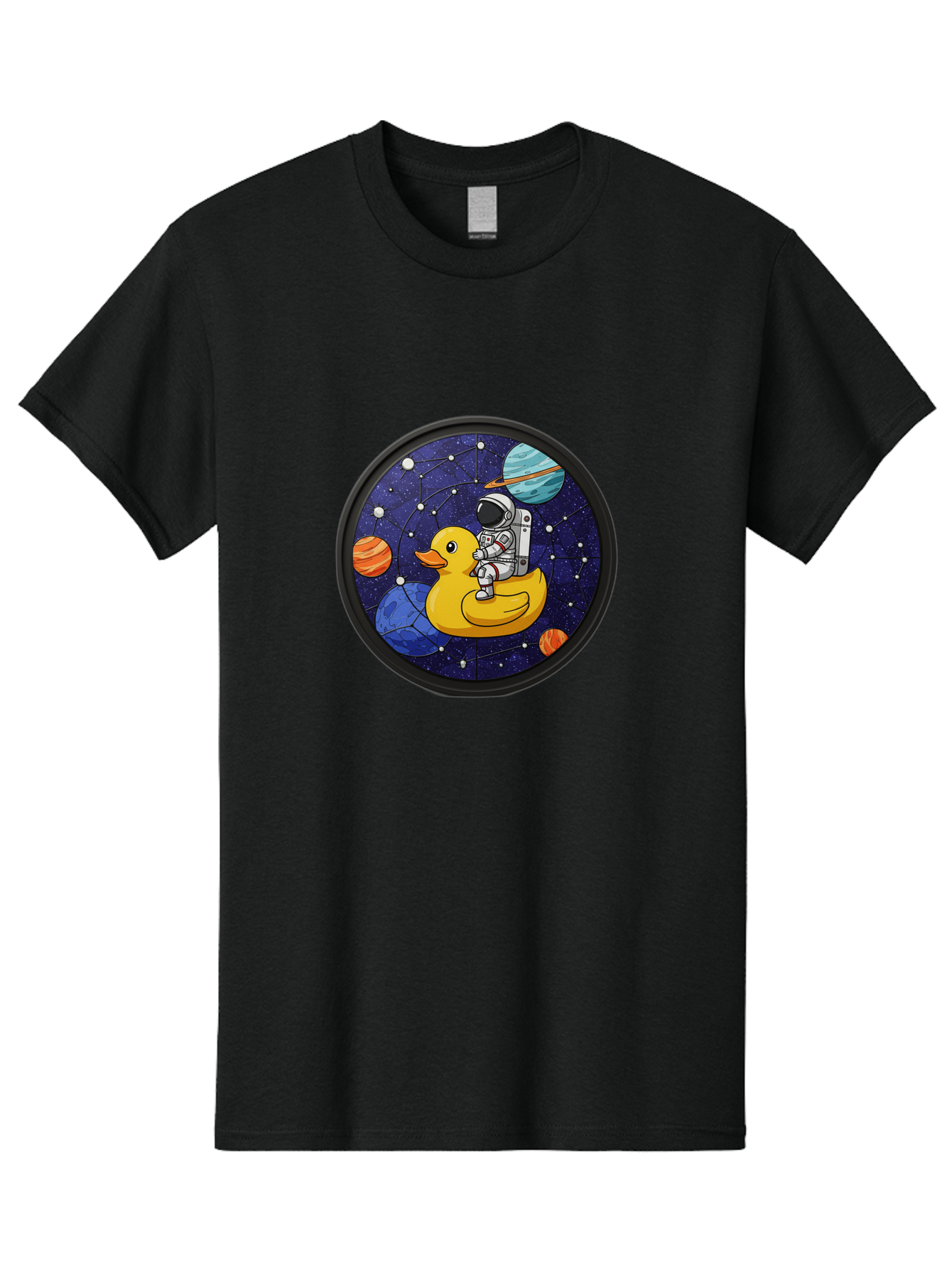 Astronaut-On-Duck-1 Men'S Graphic Tee, 100% Cotton, Comfortable Casual Summer Wear, Machine Washable, Vintage Camera, Old Camera, Antique Camera, Black Camera, Classic Photography, Photography Equipment, Nostalgic Device, Film Camera, Baj970 25