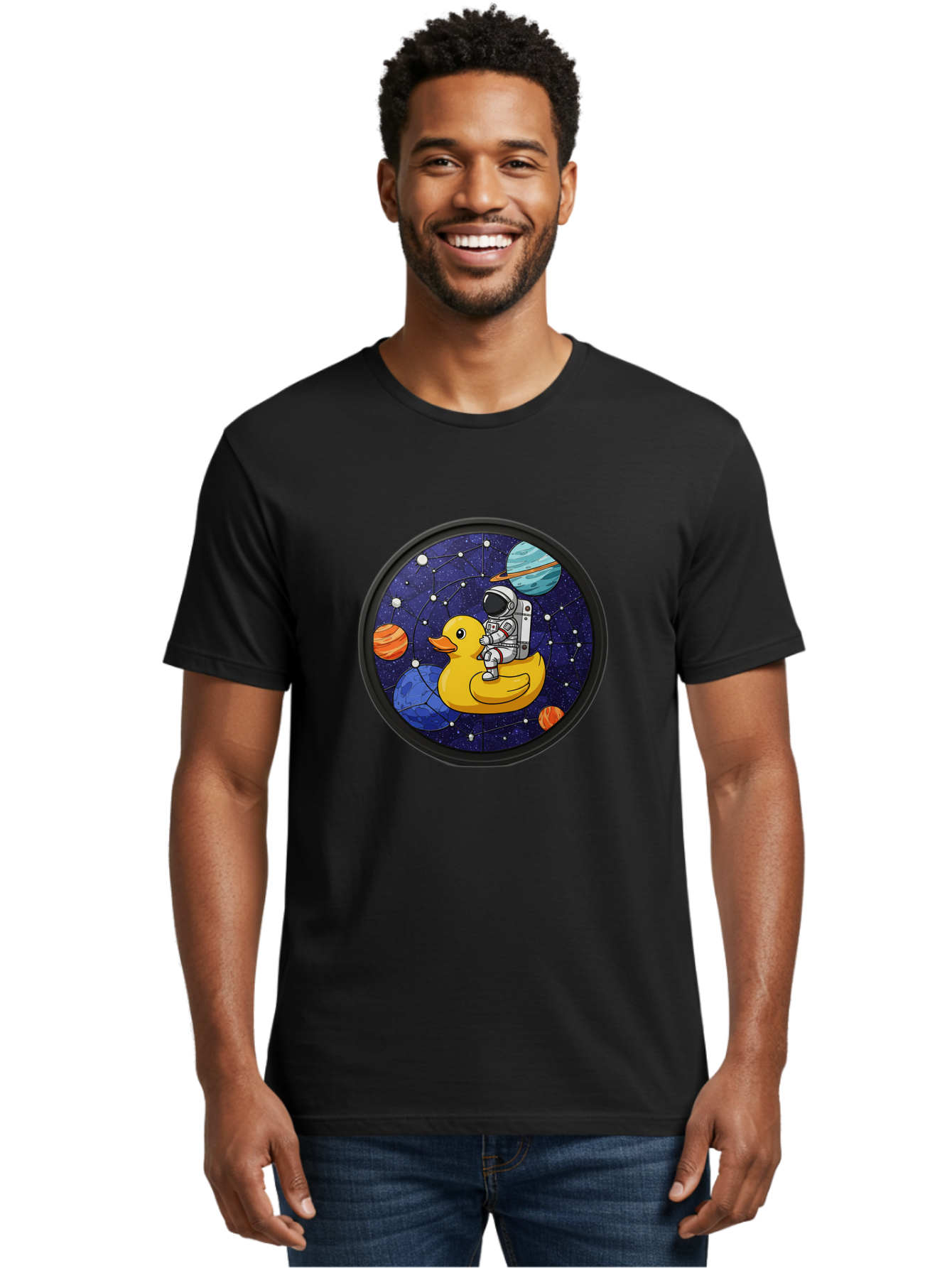 Astronaut-On-Duck-1 Men'S Graphic Tee, 100% Cotton, Comfortable Casual Summer Wear, Machine Washable, Vintage Camera, Old Camera, Antique Camera, Black Camera, Classic Photography, Photography Equipment, Nostalgic Device, Film Camera, Baj970 26
