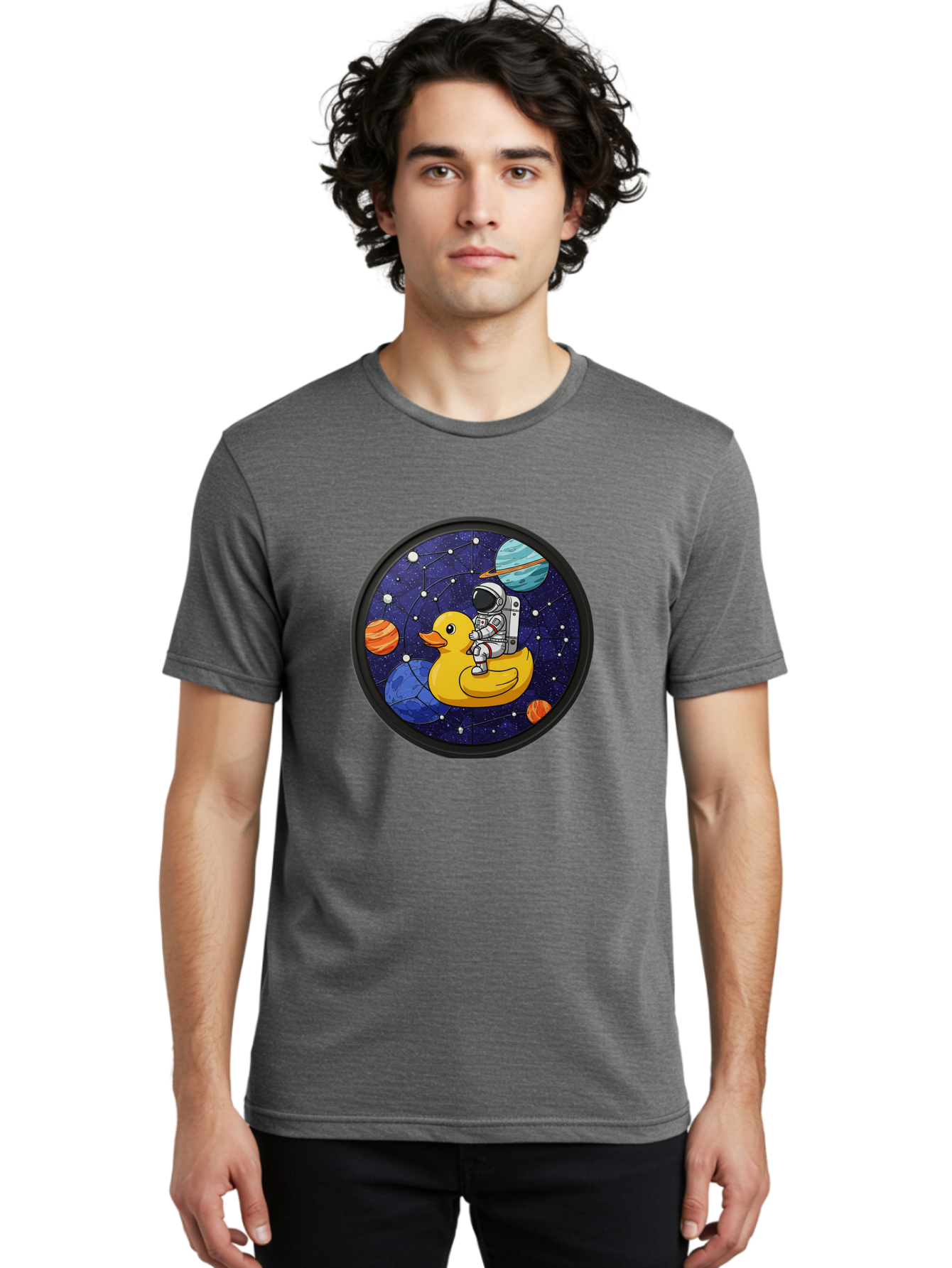 Astronaut-On-Duck-1 Men'S Graphic Tee, 100% Cotton, Comfortable Casual Summer Wear, Machine Washable, Vintage Camera, Old Camera, Antique Camera, Black Camera, Classic Photography, Photography Equipment, Nostalgic Device, Film Camera, Baj970 16