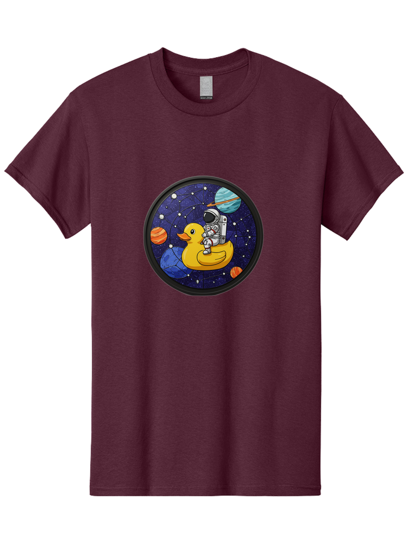 Astronaut-On-Duck-1 Men'S Graphic Tee, 100% Cotton, Comfortable Casual Summer Wear, Machine Washable, Vintage Camera, Old Camera, Antique Camera, Black Camera, Classic Photography, Photography Equipment, Nostalgic Device, Film Camera, Baj970 3