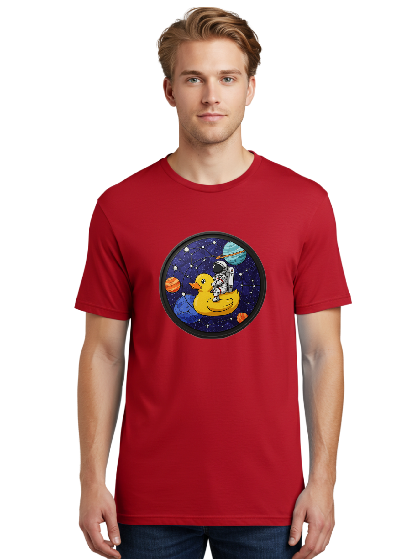 Astronaut-On-Duck-1 Men'S Graphic Tee, 100% Cotton, Comfortable Casual Summer Wear, Machine Washable, Vintage Camera, Old Camera, Antique Camera, Black Camera, Classic Photography, Photography Equipment, Nostalgic Device, Film Camera, Baj970 8