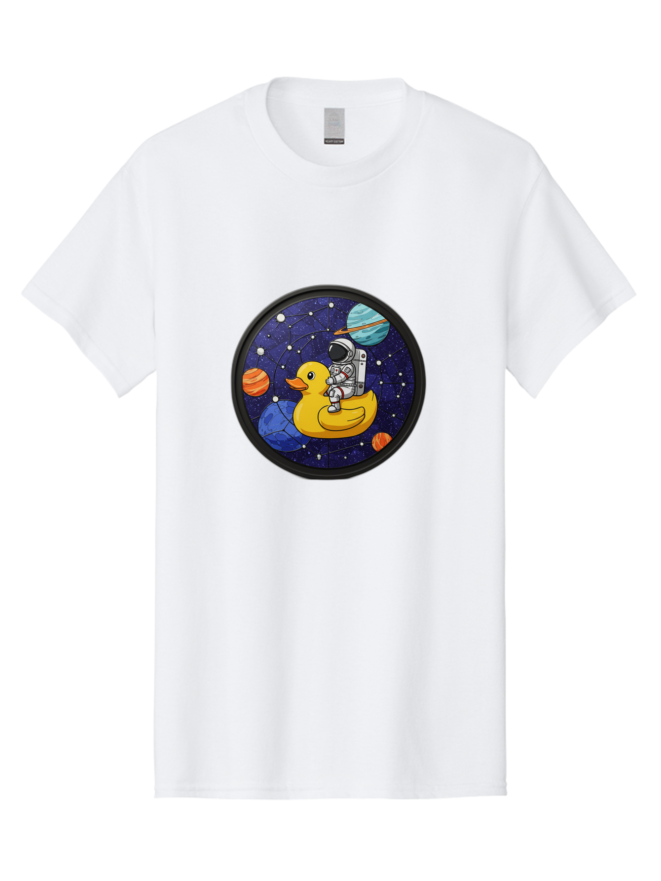 Astronaut-On-Duck-1 Men'S Graphic Tee, 100% Cotton, Comfortable Casual Summer Wear, Machine Washable, Vintage Camera, Old Camera, Antique Camera, Black Camera, Classic Photography, Photography Equipment, Nostalgic Device, Film Camera, Baj970 5