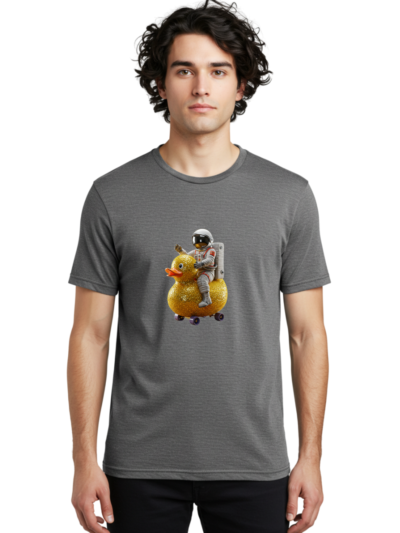 Astronaut-On-Gold-Duck Men'S Graphic Tee, 100% Cotton, Comfortable Casual Summer Wear, Machine Washable, Vintage Camera, Old Camera, Antique Camera, Black Camera, Classic Photography, Photography Equipment, Nostalgic Device, Film Camera, Baj973 18