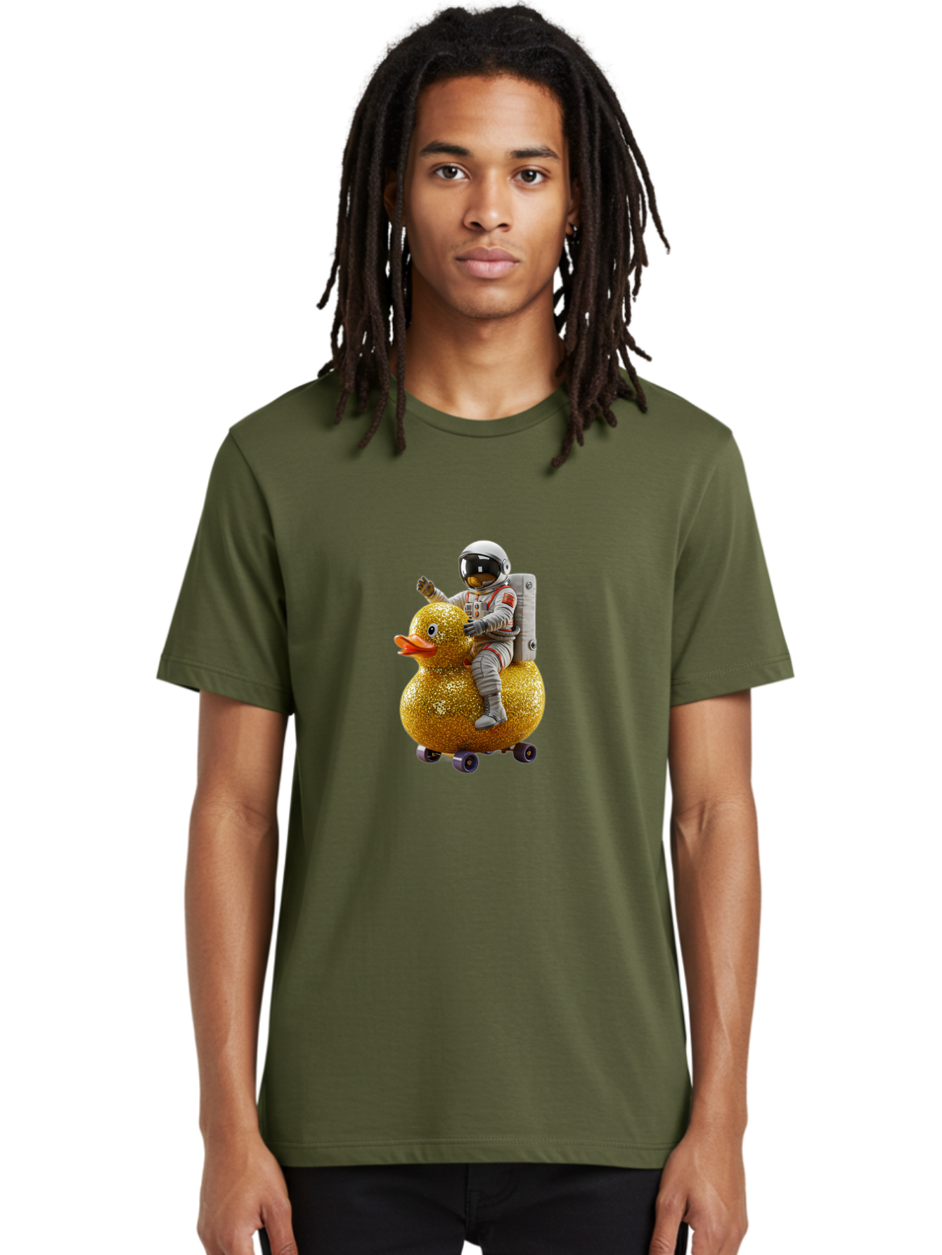 Astronaut-On-Gold-Duck Men'S Graphic Tee, 100% Cotton, Comfortable Casual Summer Wear, Machine Washable, Vintage Camera, Old Camera, Antique Camera, Black Camera, Classic Photography, Photography Equipment, Nostalgic Device, Film Camera, Baj973 6
