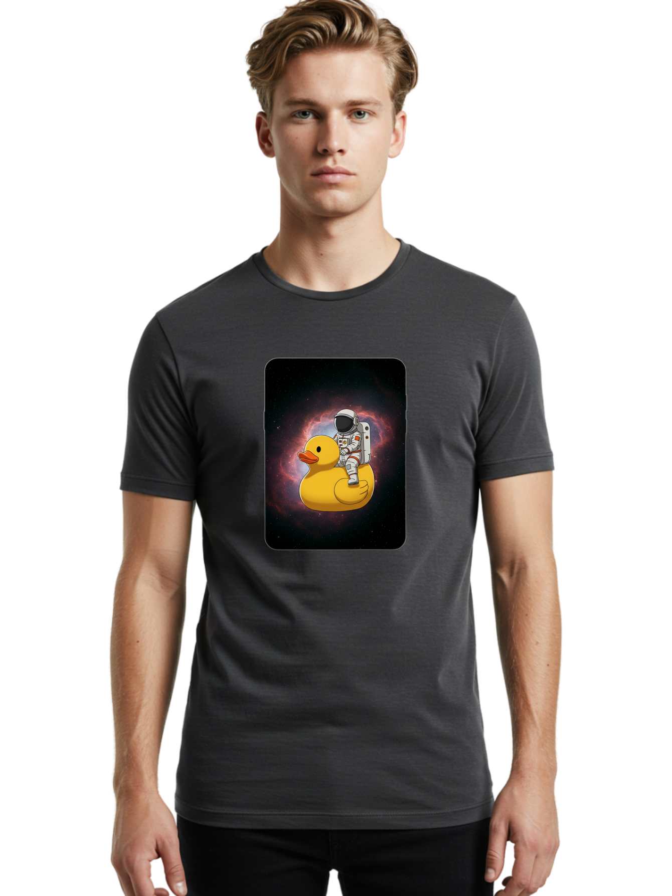 Astronaut-Riding-Rubber-Duck-1 Men'S Graphic Tee, 100% Cotton, Comfortable Casual Summer Wear, Machine Washable, Vintage Camera, Old Camera, Antique Camera, Black Camera, Classic Photography, Photography Equipment, Nostalgic Device, Baj977 20