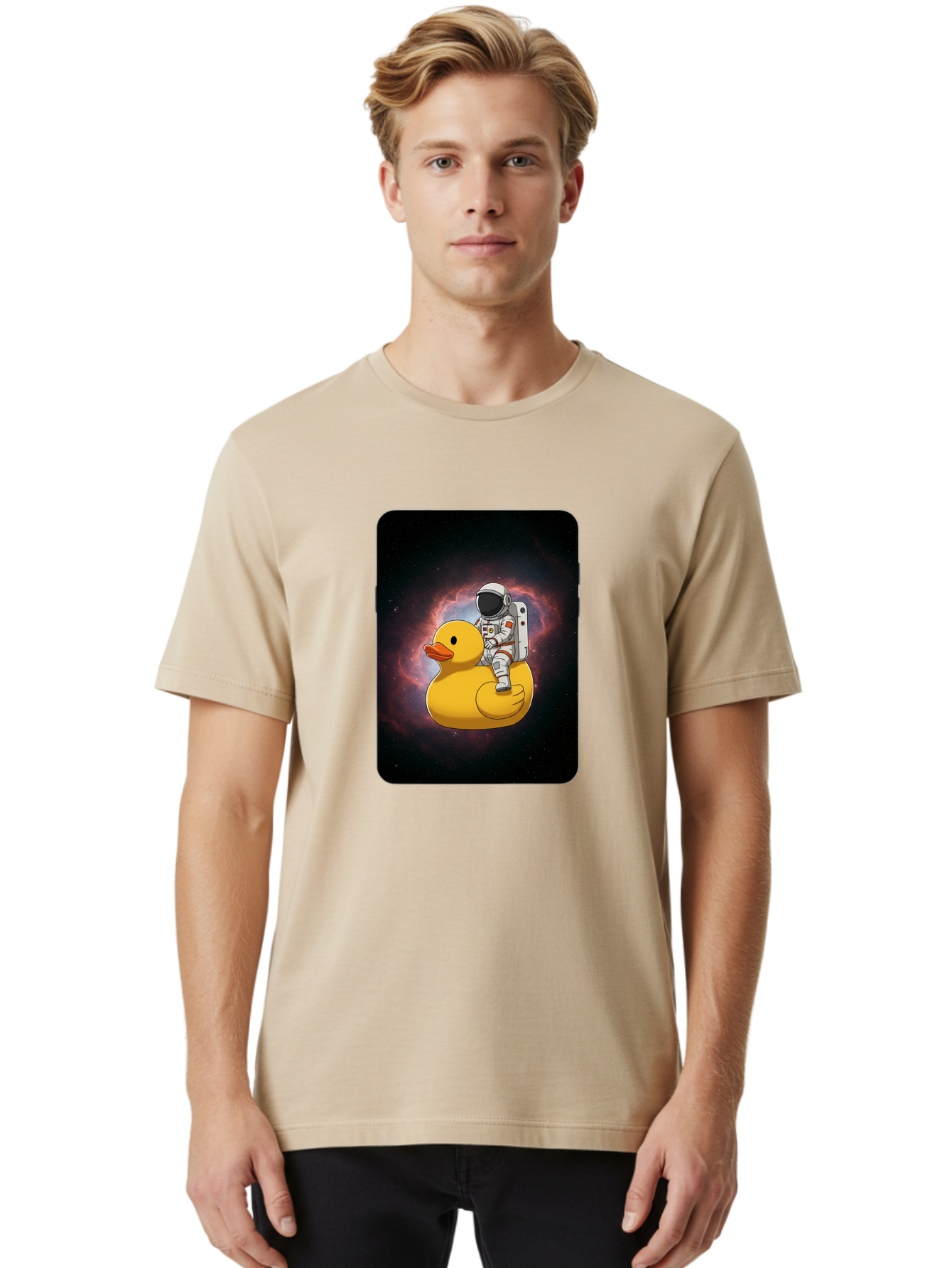 Astronaut-Riding-Rubber-Duck-1 Men'S Graphic Tee, 100% Cotton, Comfortable Casual Summer Wear, Machine Washable, Vintage Camera, Old Camera, Antique Camera, Black Camera, Classic Photography, Photography Equipment, Nostalgic Device, Baj977 4