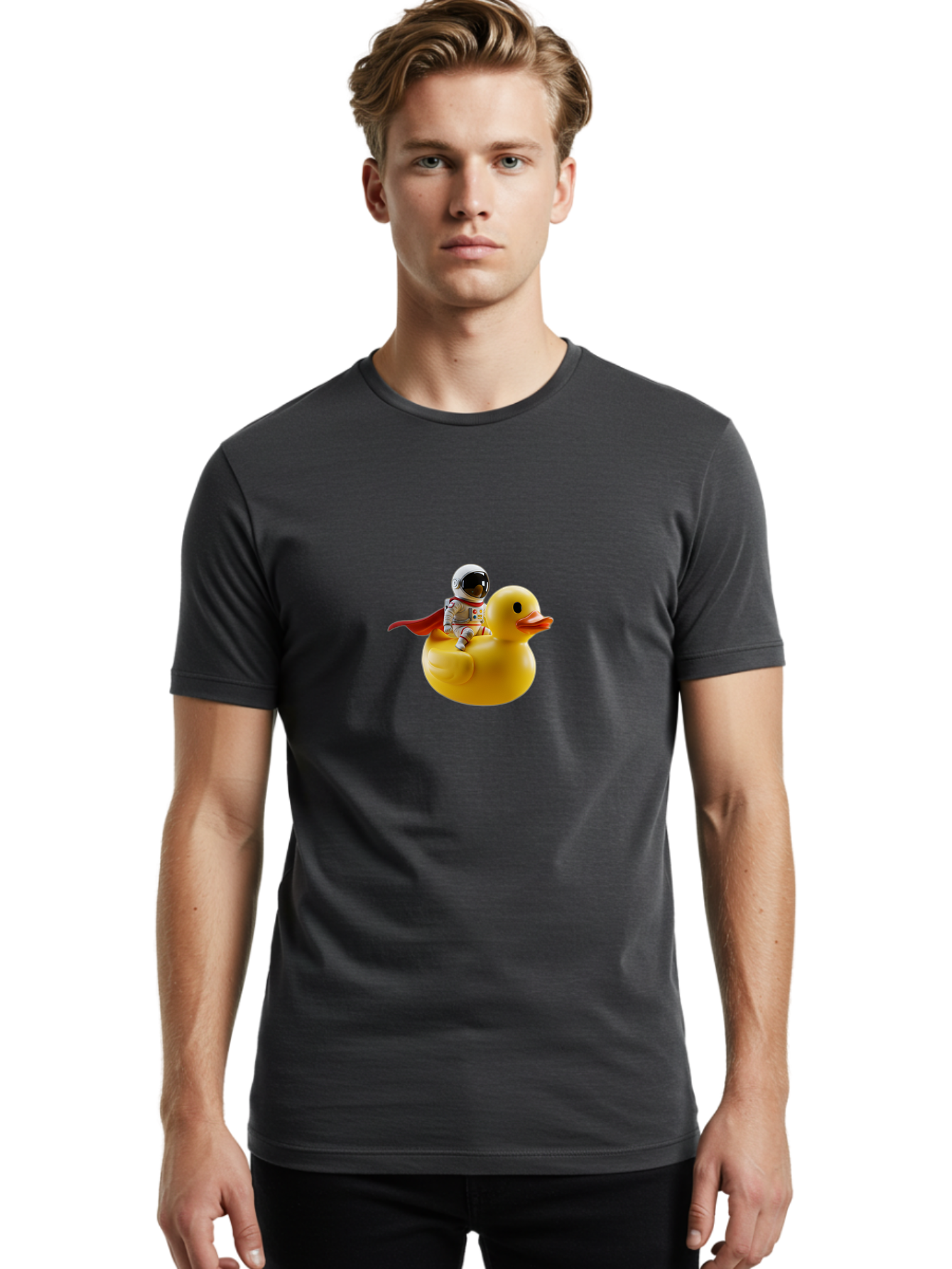 Astronaut-Riding-Rubber-Duck-3 Men'S Graphic Tee, 100% Cotton, Comfortable Casual Summer Wear, Machine Washable, Vintage Camera, Old Camera, Antique Camera, Black Camera, Classic Photography, Photography Equipment, Nostalgic Device, Baj979 10