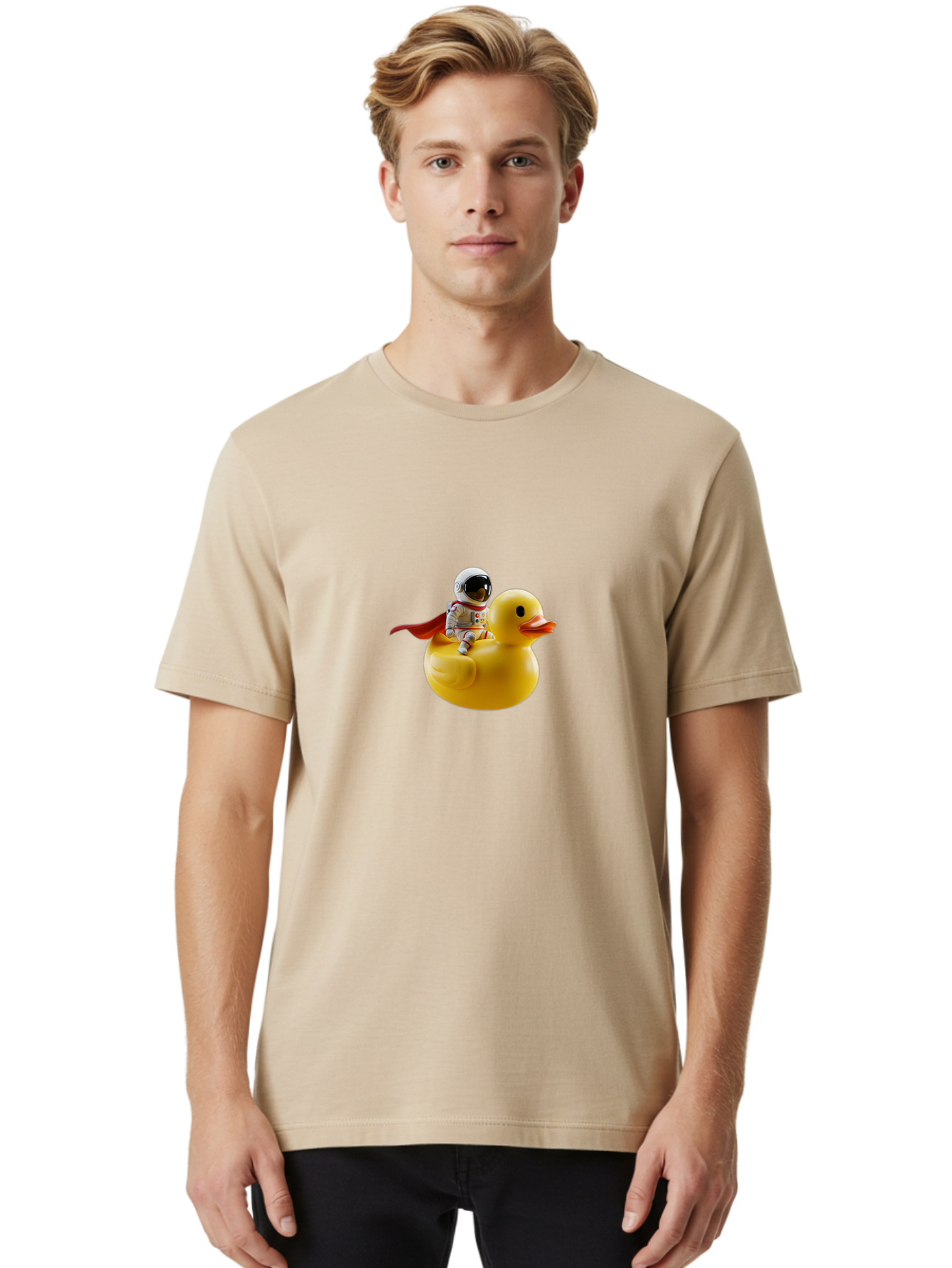 Astronaut-Riding-Rubber-Duck-3 Men'S Graphic Tee, 100% Cotton, Comfortable Casual Summer Wear, Machine Washable, Vintage Camera, Old Camera, Antique Camera, Black Camera, Classic Photography, Photography Equipment, Nostalgic Device, Baj979 4